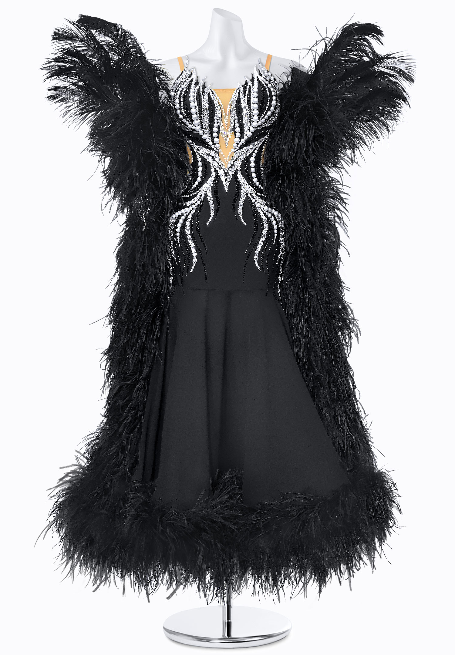 Onyx Spins Ballroom Gown BS-B250058