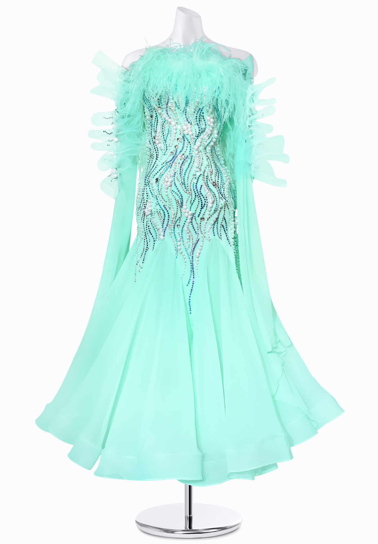 Lagoon Mist Ballroom Gown BS-B250112
