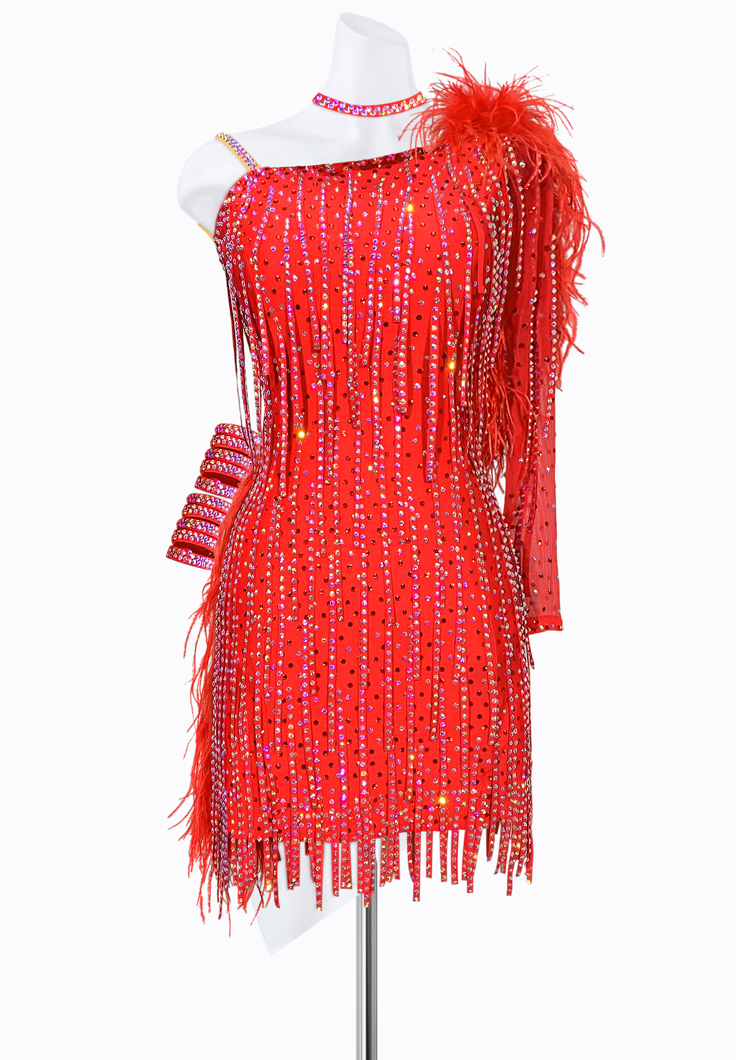 Blazing Fringe Latin Dress JT-L2209