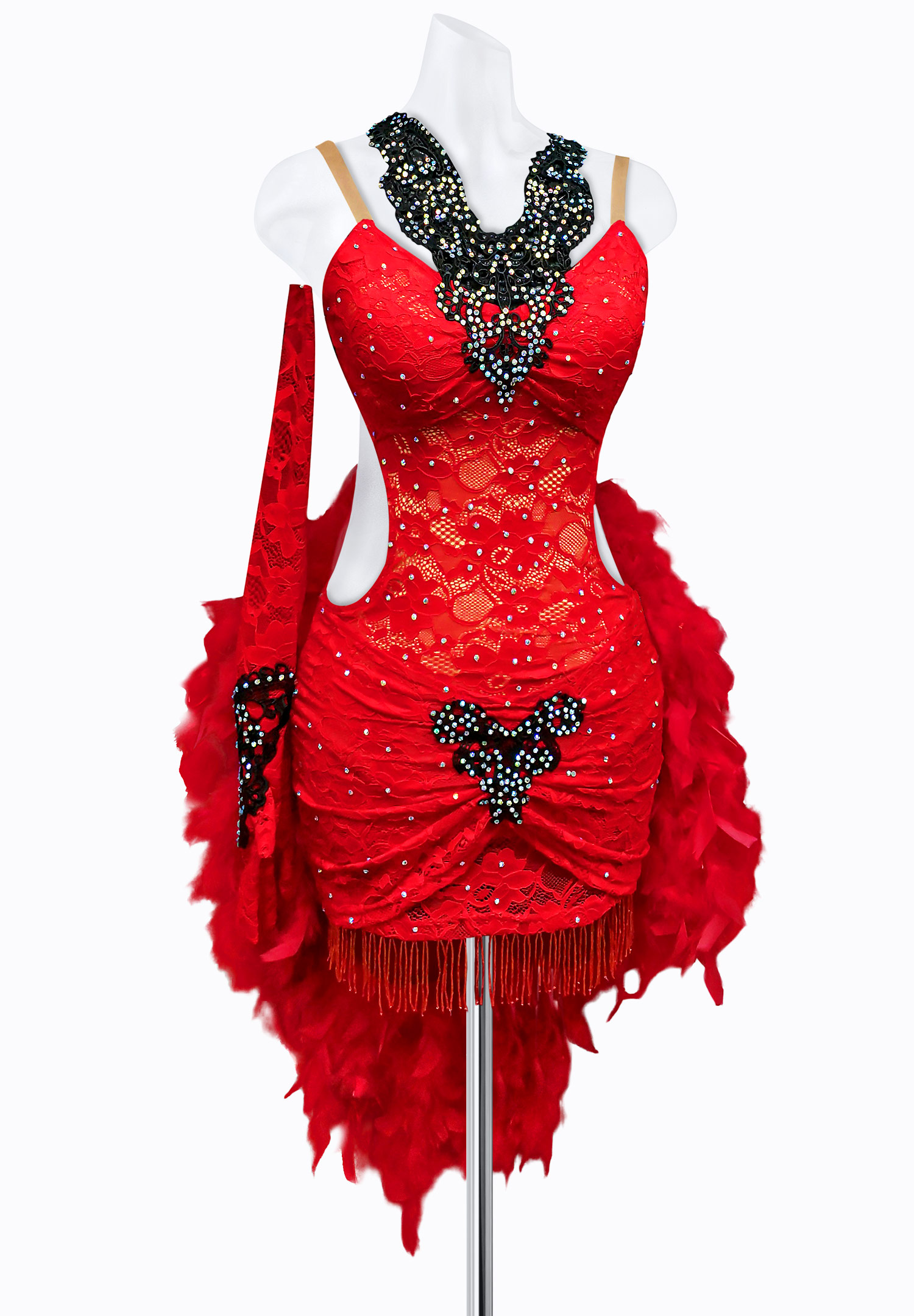 Blazing Lace Latin Dress AM-L3126