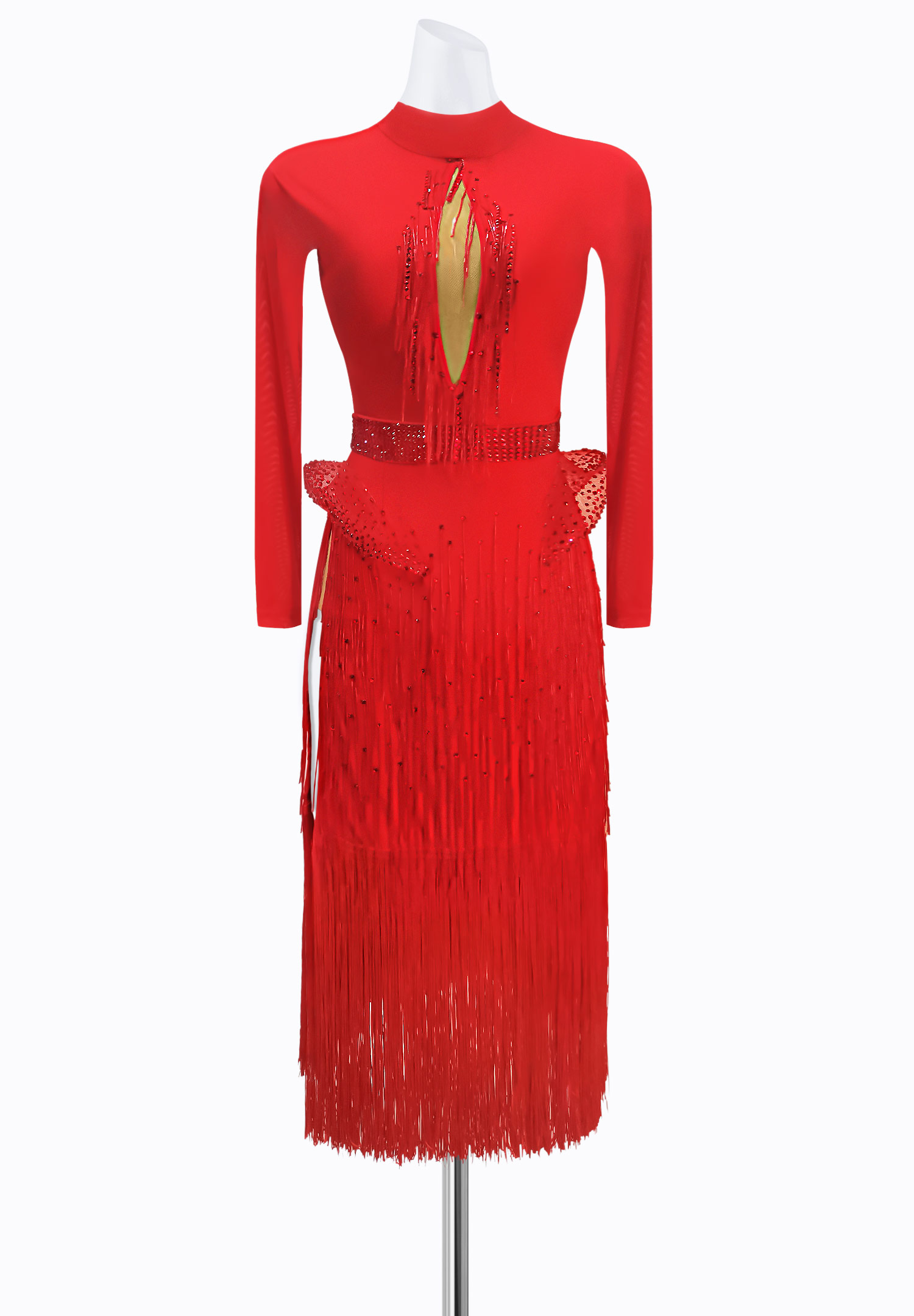 Blazing Peplum Latin Dress AM-L3701