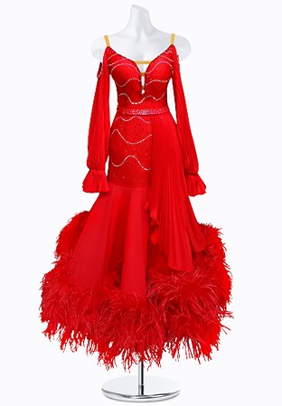 Blazing Pleats Ballroom Gown AM-B3202