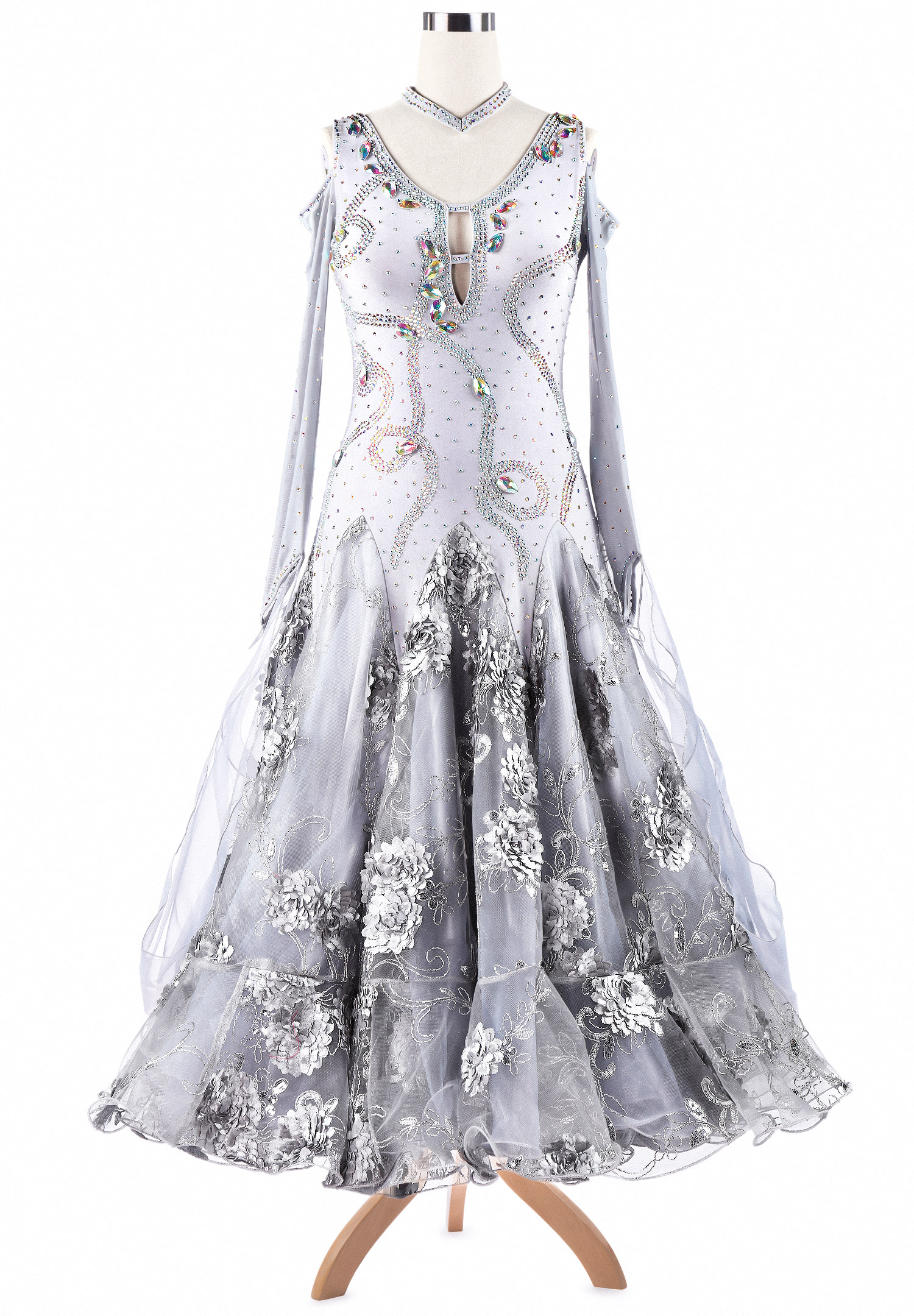 Blooming Twisted Glamor Ballroom Dance Competition Dress VN-A5258