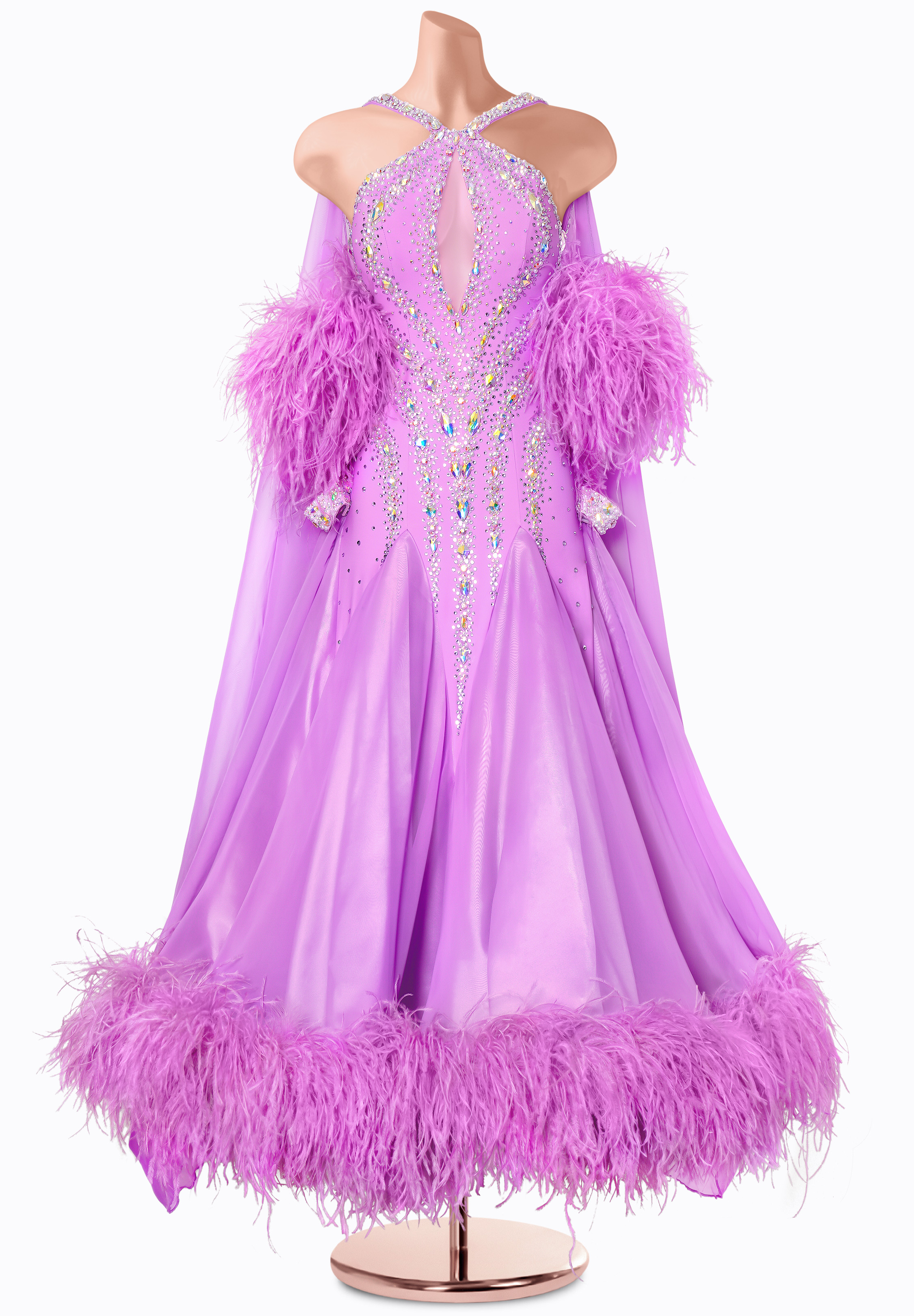Blushing Feather Ballroom Gown MF-B0455