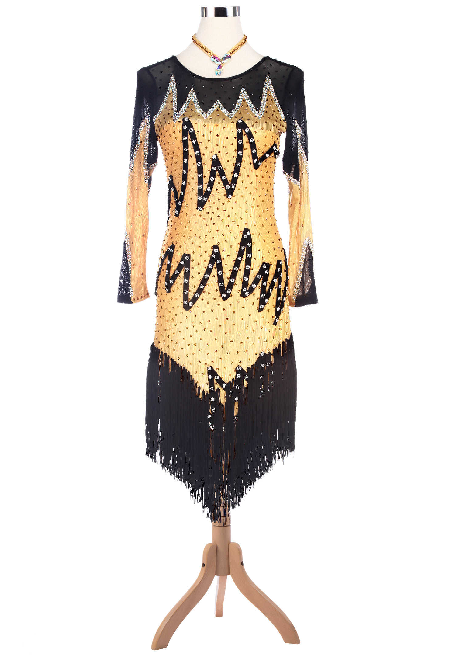 Charming Zig Zag Fringe Latin Dance Competition Dress VN-L5206