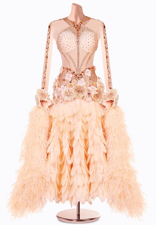 Coral Mist Ballroom Gown TID-BM1244