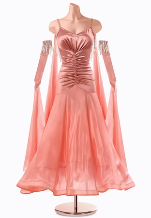 Coral Sunset Ballroom Gown TID-BM1258