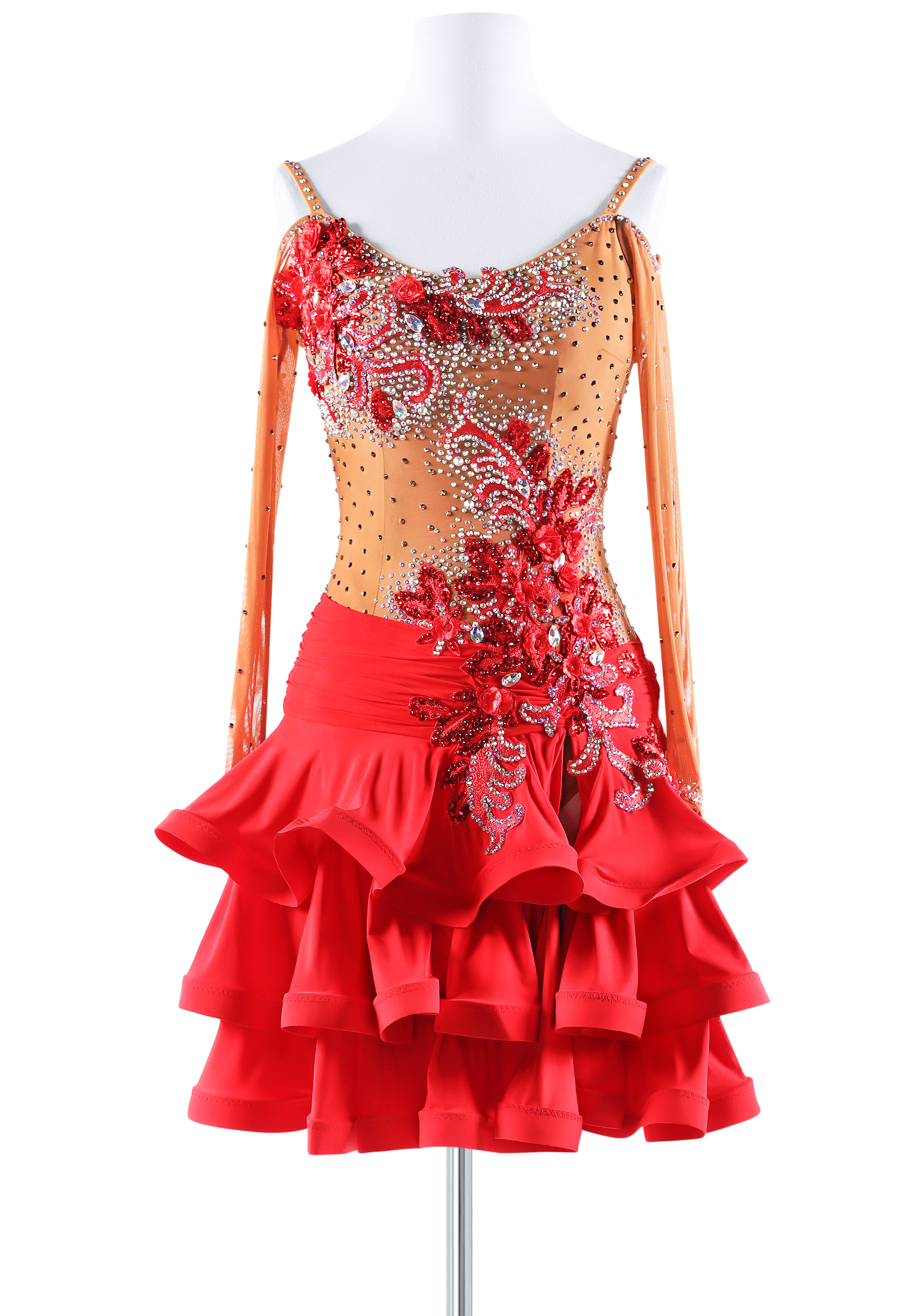 Crimson Frill Latin Dress BA-VSL027
