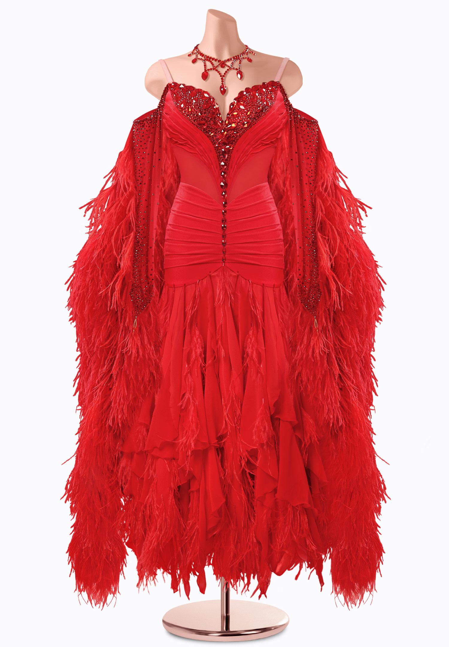 Crimson Thrill Ballroom Gown TID-BM1275