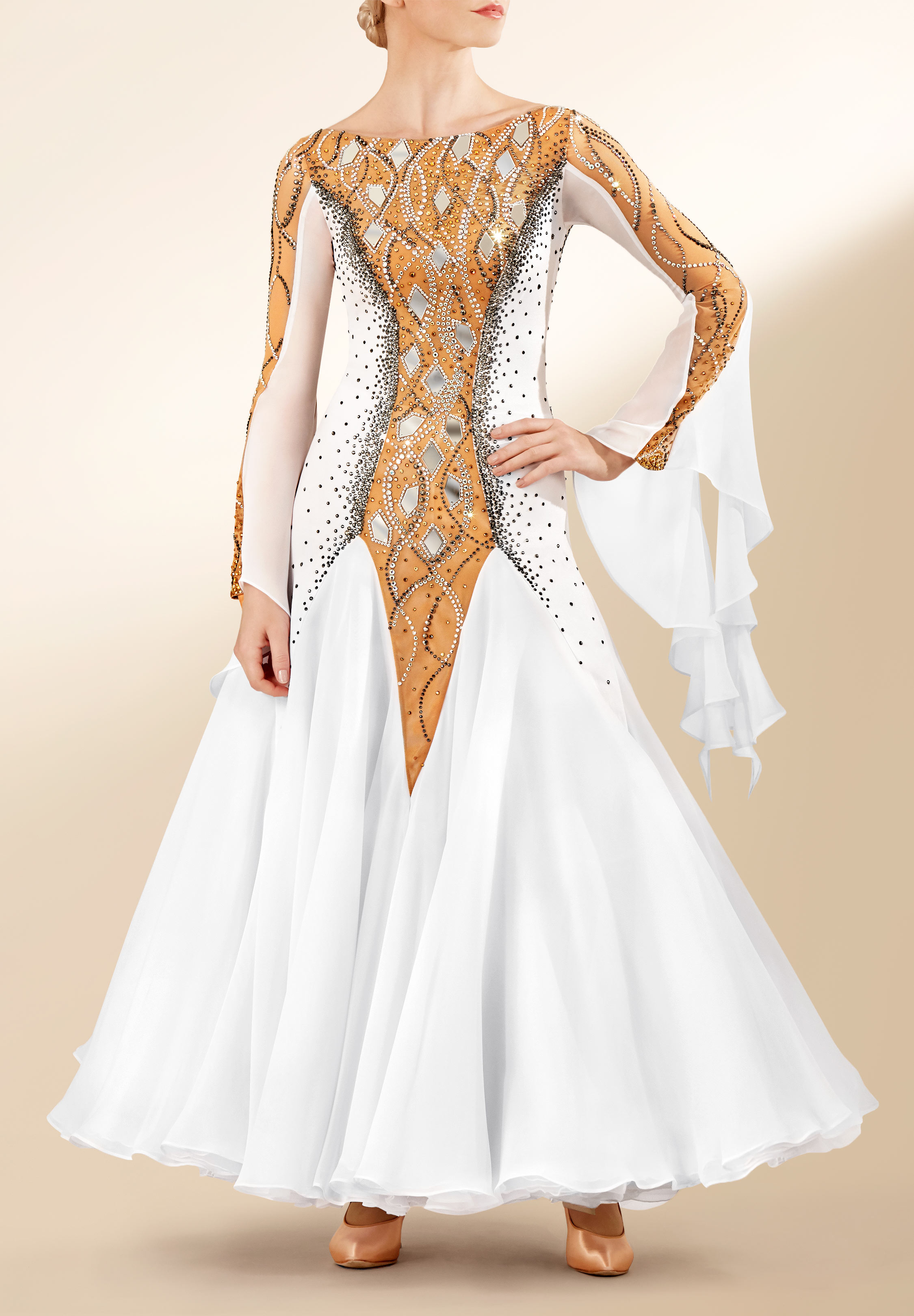 Crystal Angelic Ballroom Dance Gown PC-WB19092