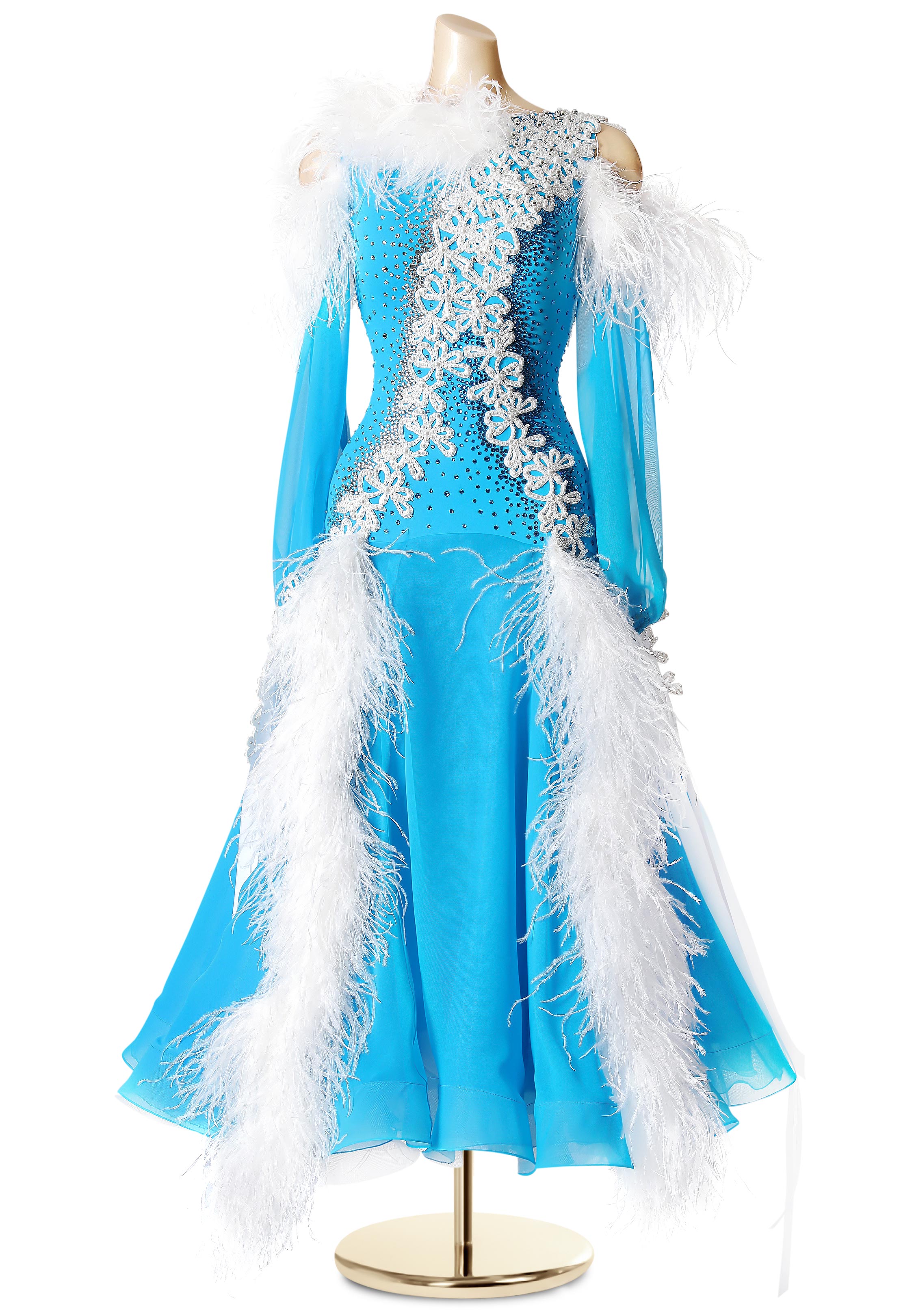 Crystal Flower Vine Ballroom Gown PC-WB19114