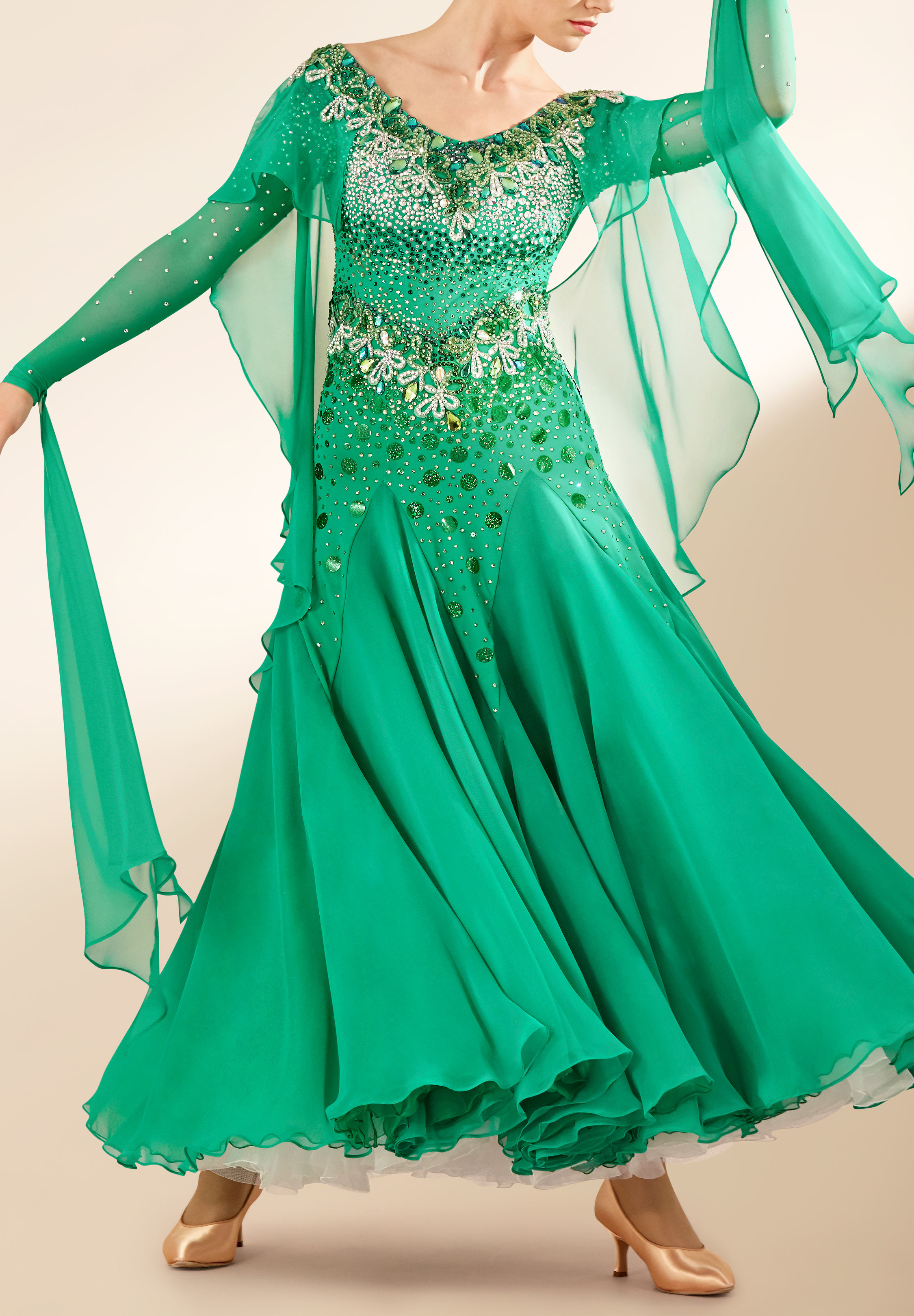 Crystal Forest Fairy Ballroom Dance Gown PC-WB19087