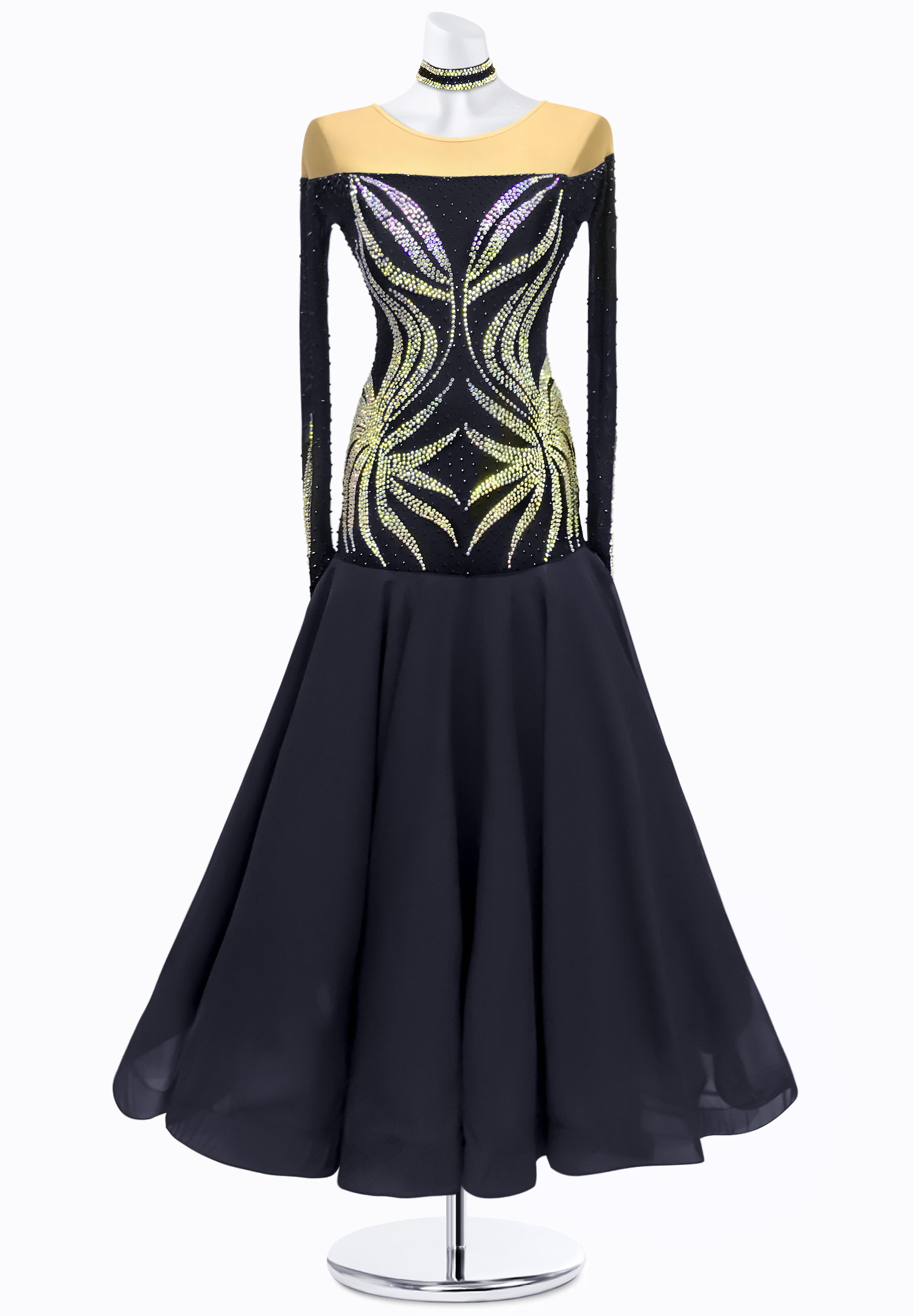 Crystal Illusion Ballroom Gown JT-B3794