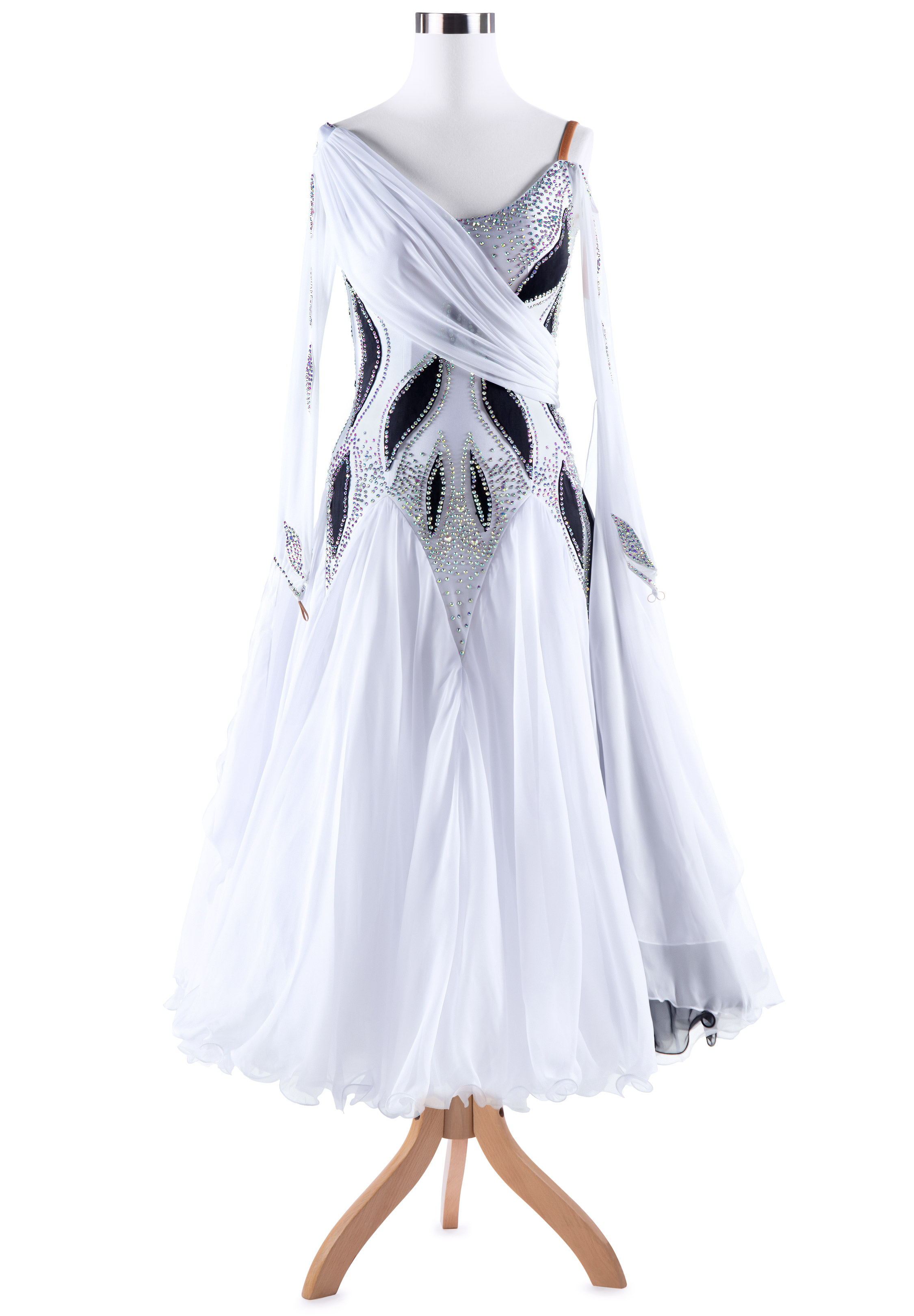 Crystal Leaf Shadow Ballroom Smooth Dress VN-A5378