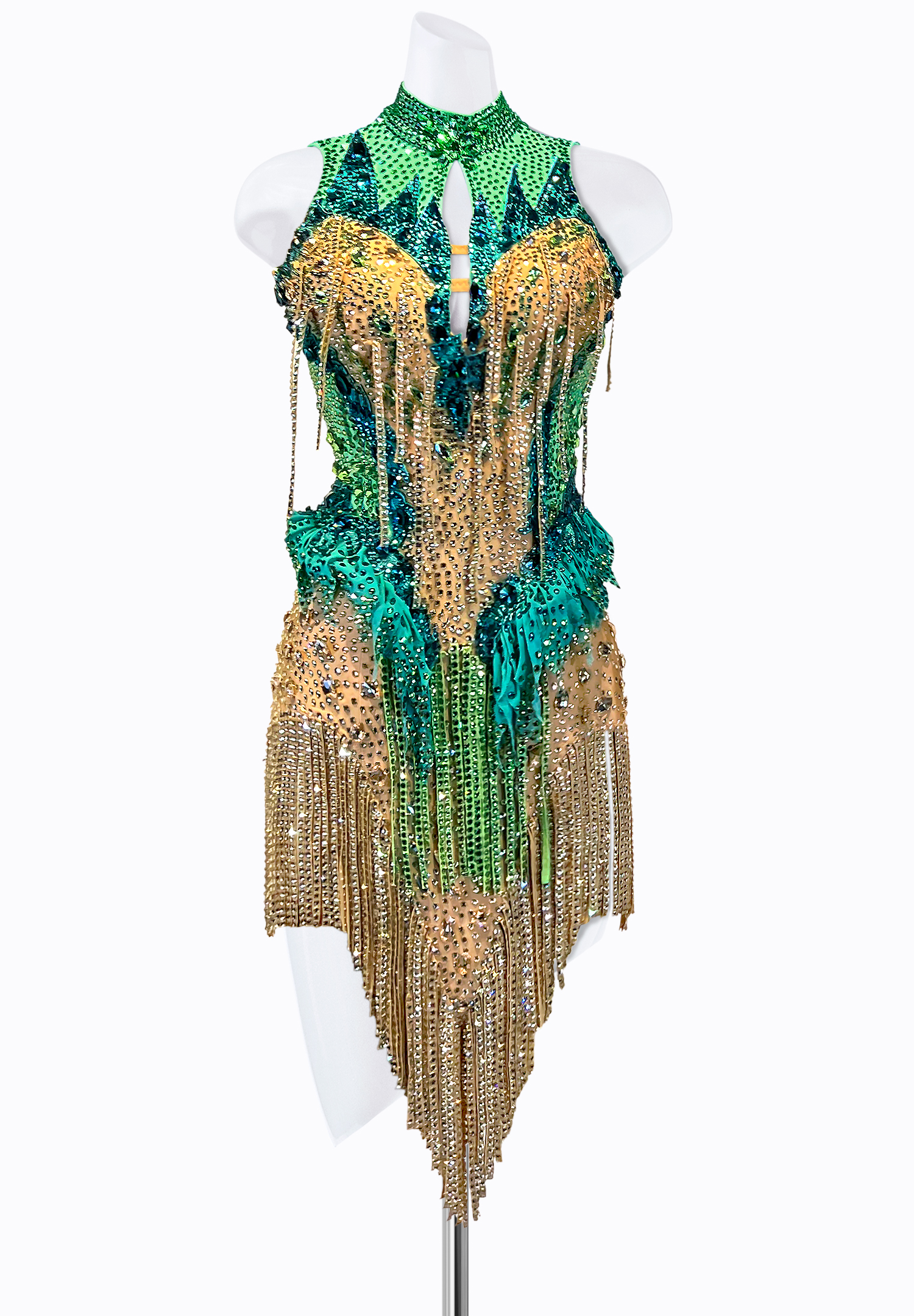 Crystal Peplum Latin Dress PR-L225070