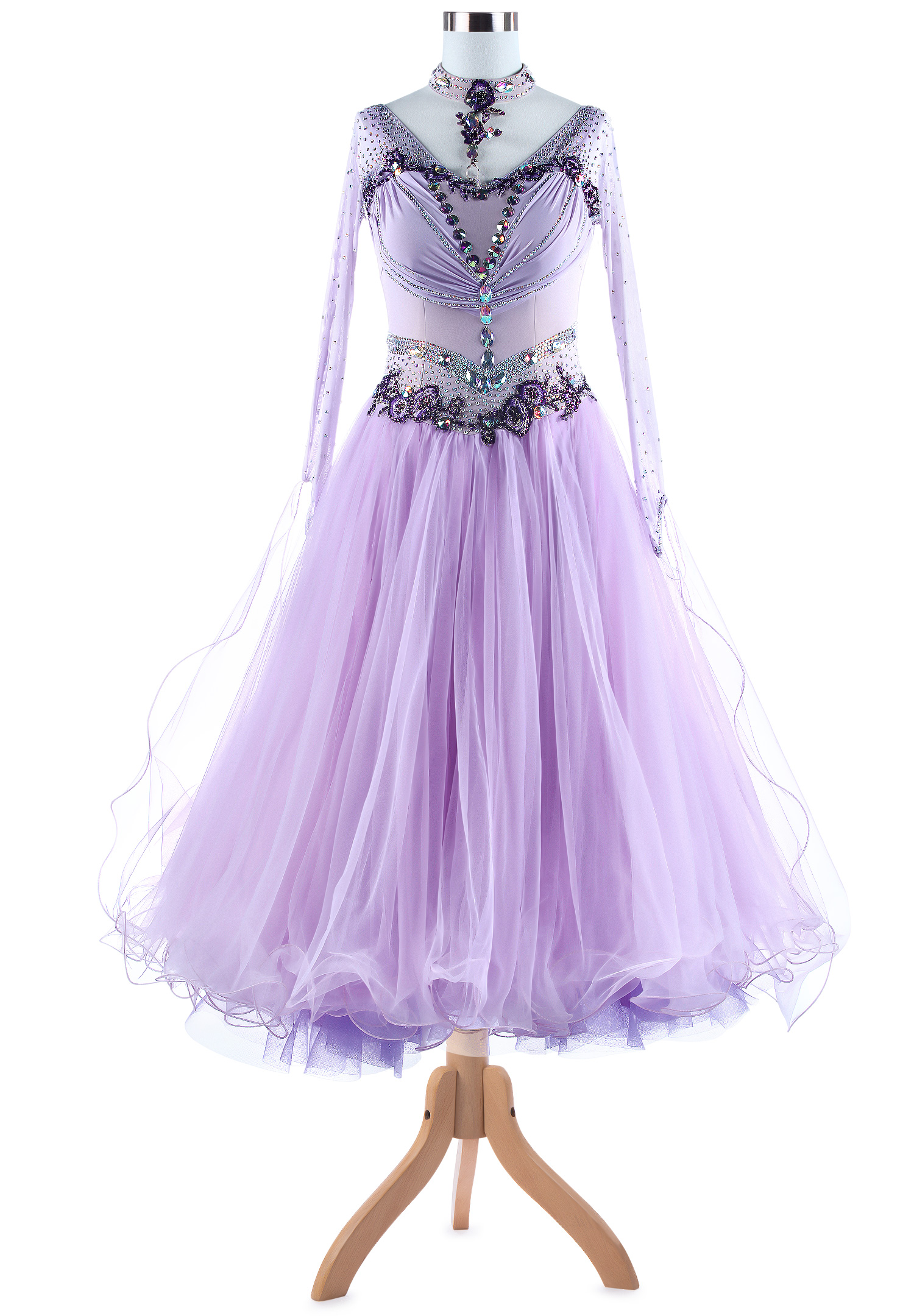 Crystal Ruched Ballroom Dress VN-A5340
