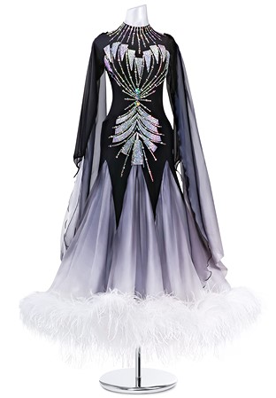 Dancer Dark Gradient Couture Ballroom Dress MQ-B194
