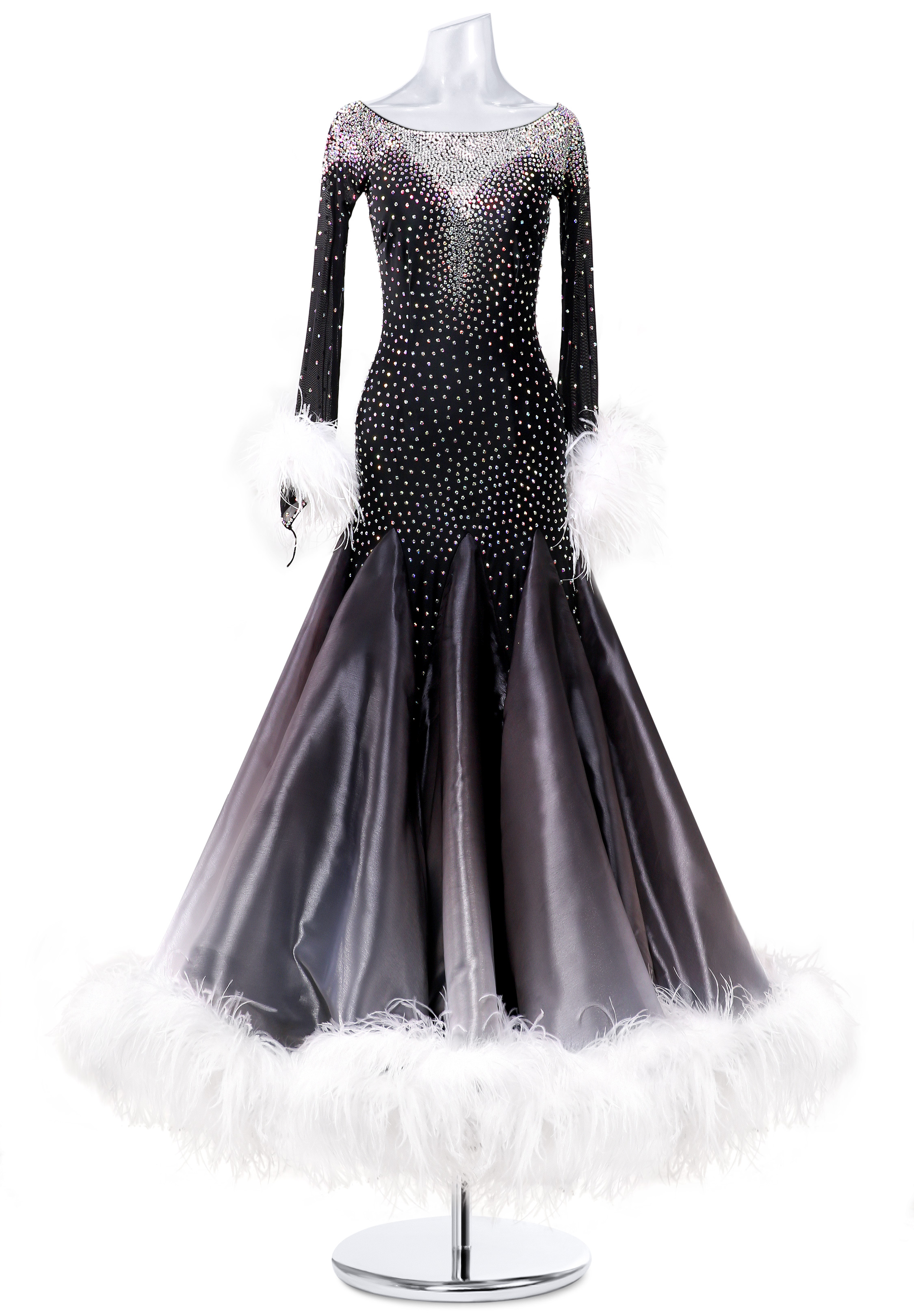 Delicate Feather Ballroom Gown MQ-B285