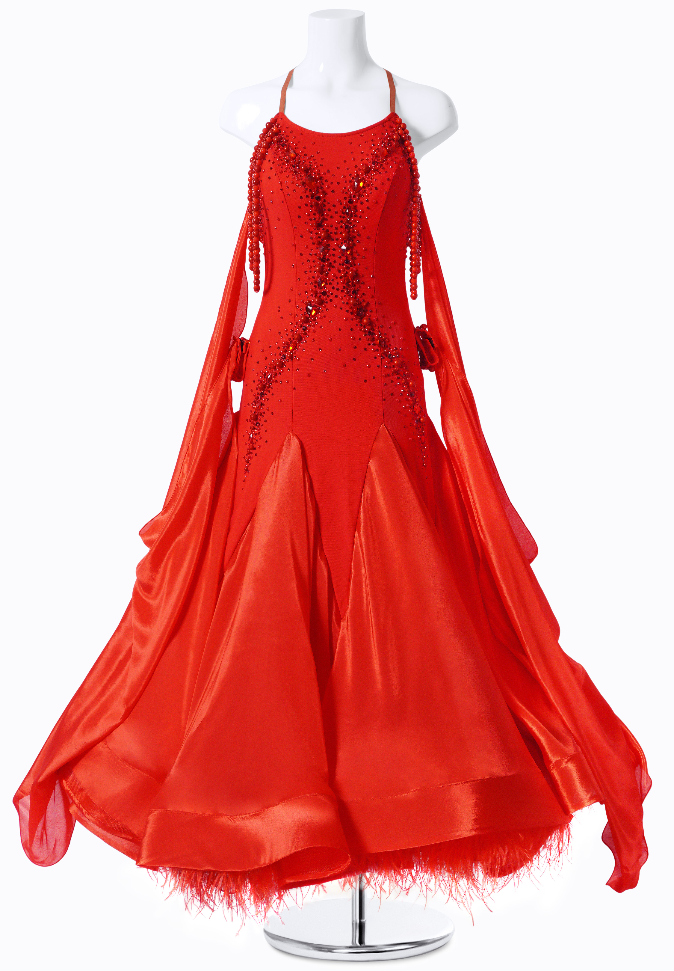 Dragon Fire Pearly Ballroom Dress MF-B0088