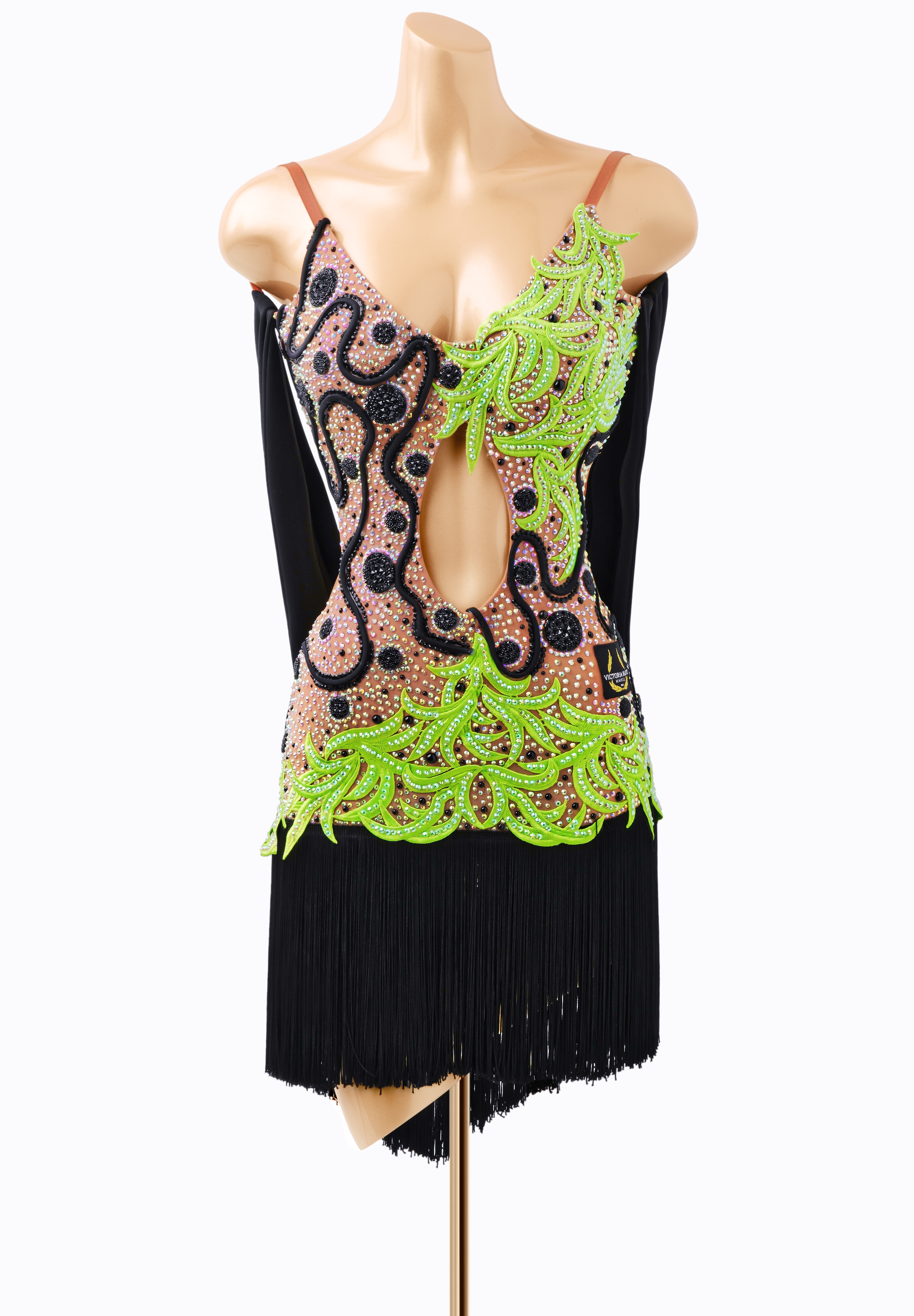 Draped Keyhole Latin Dress VB-L24004