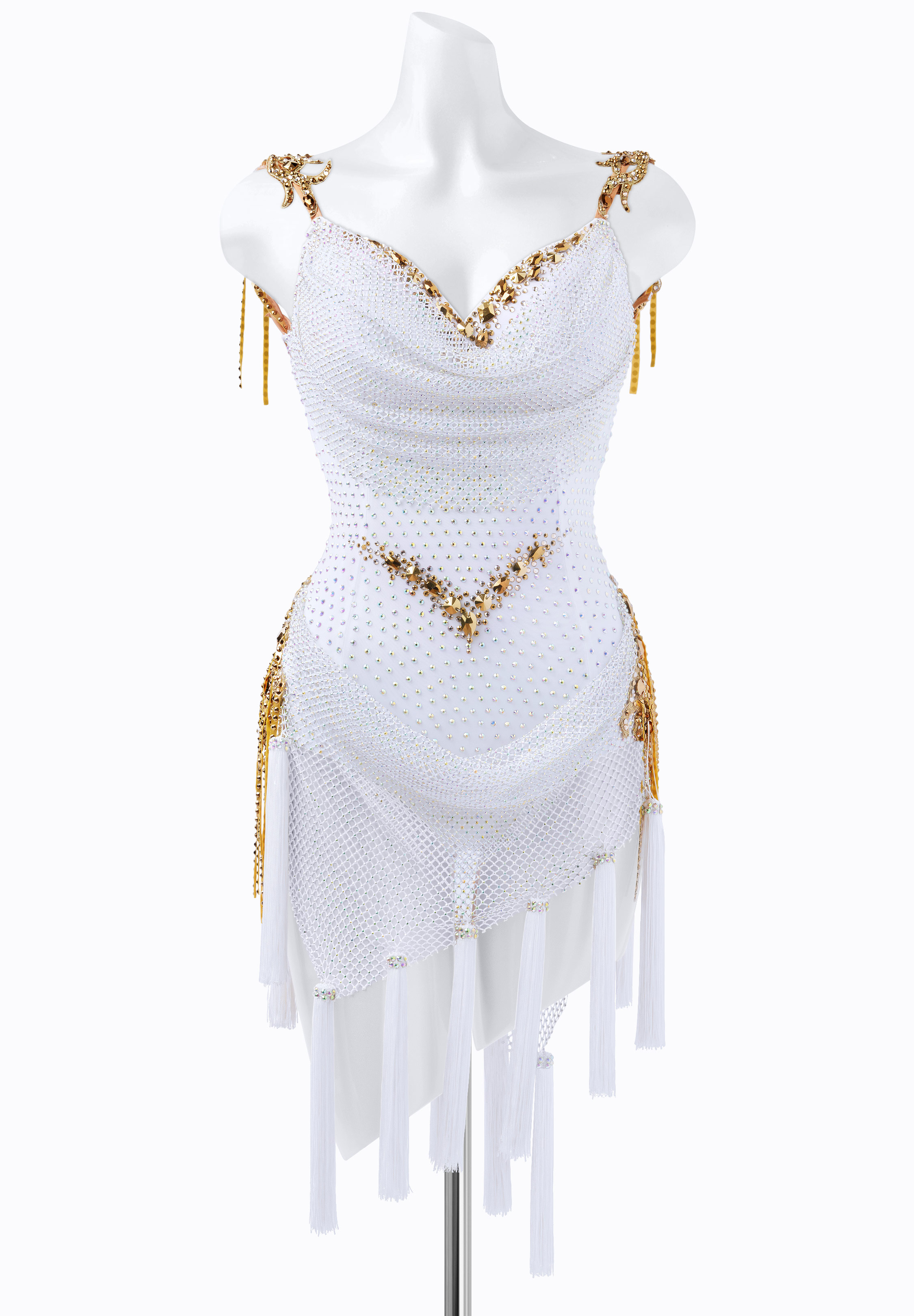 Draped Tassel Latin Dress JT-L2217