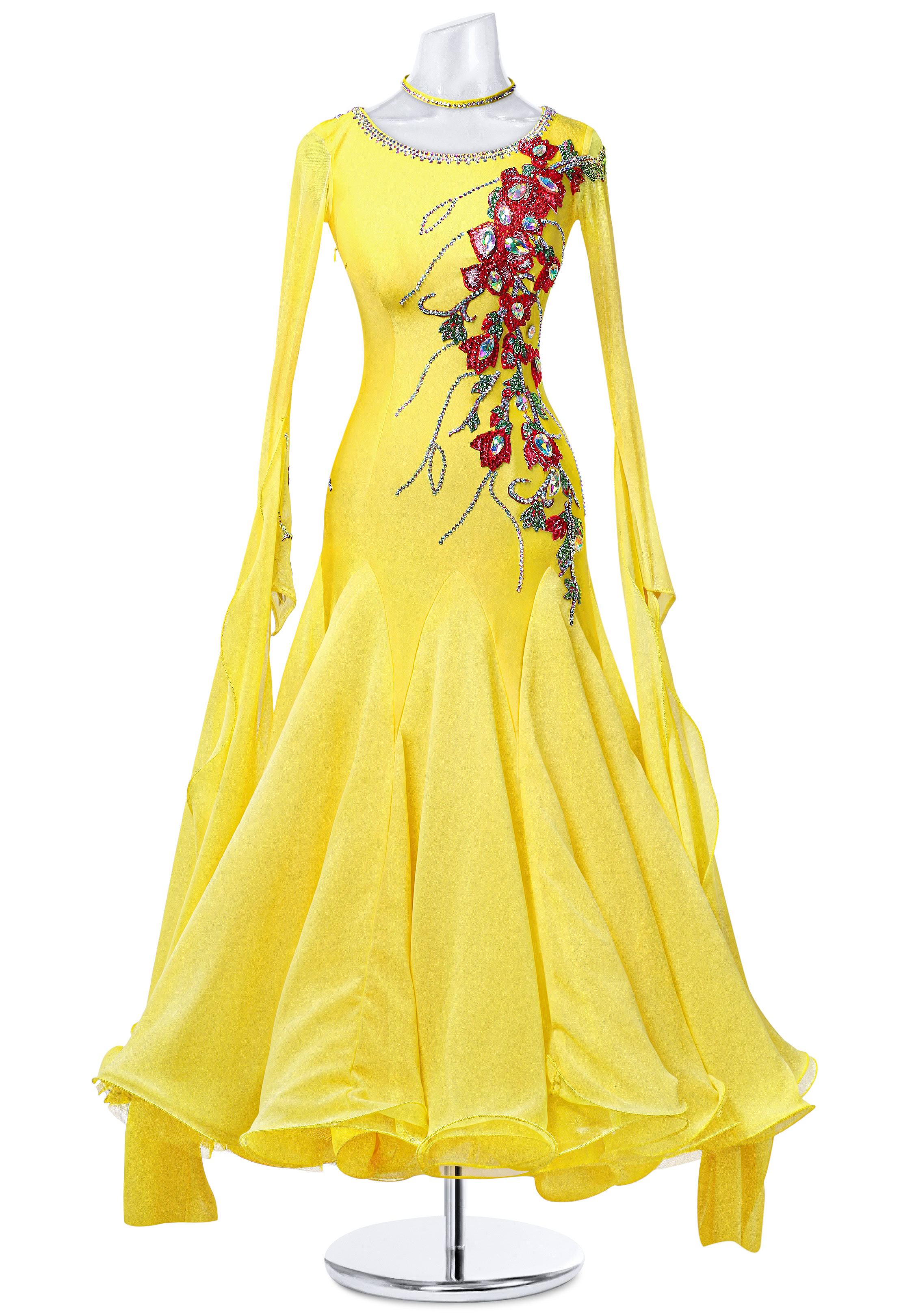 Embroidered Multi Godets Dance Dress MQ-B275