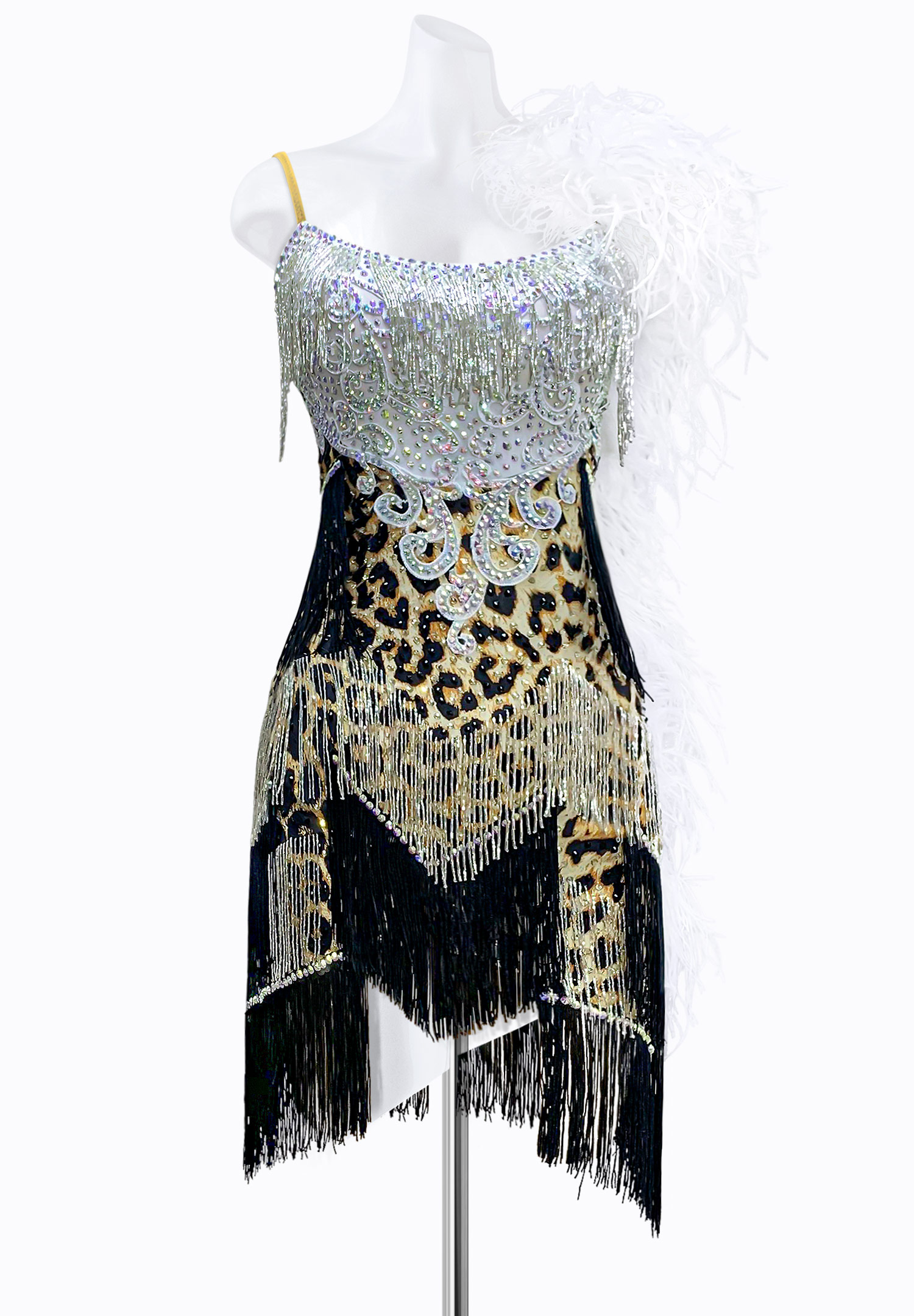 Exotic Feather Latin Dress JT-L2113