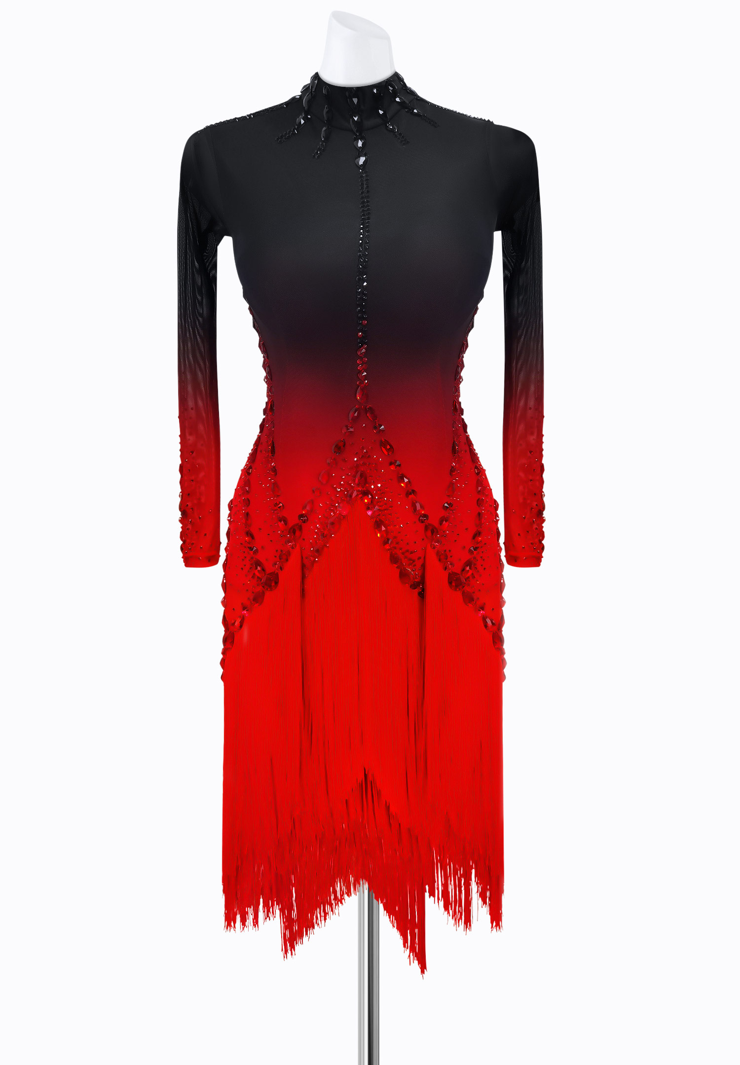 Faded Flame Latin Dress AM-L3686