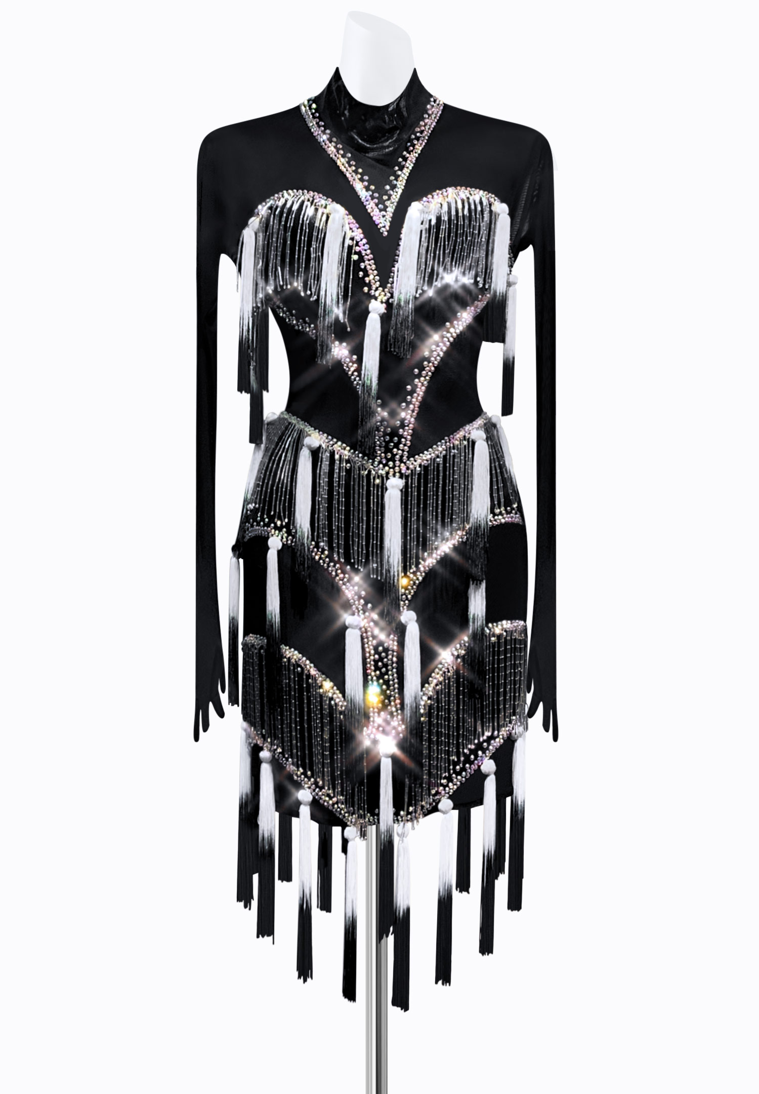 Faded Tassel Latin Dress PR-L215029