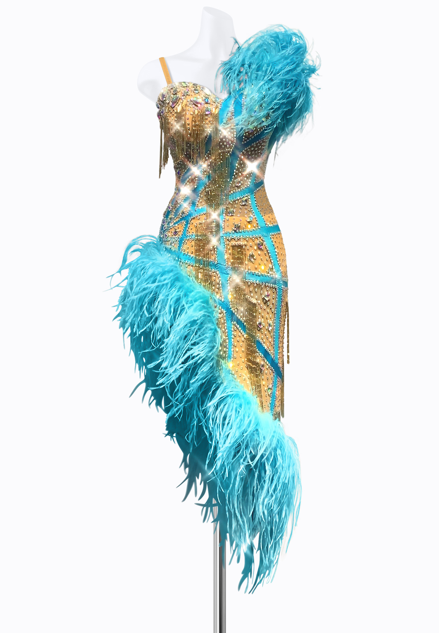 Feather Beauty Latin Dress PR-L215087