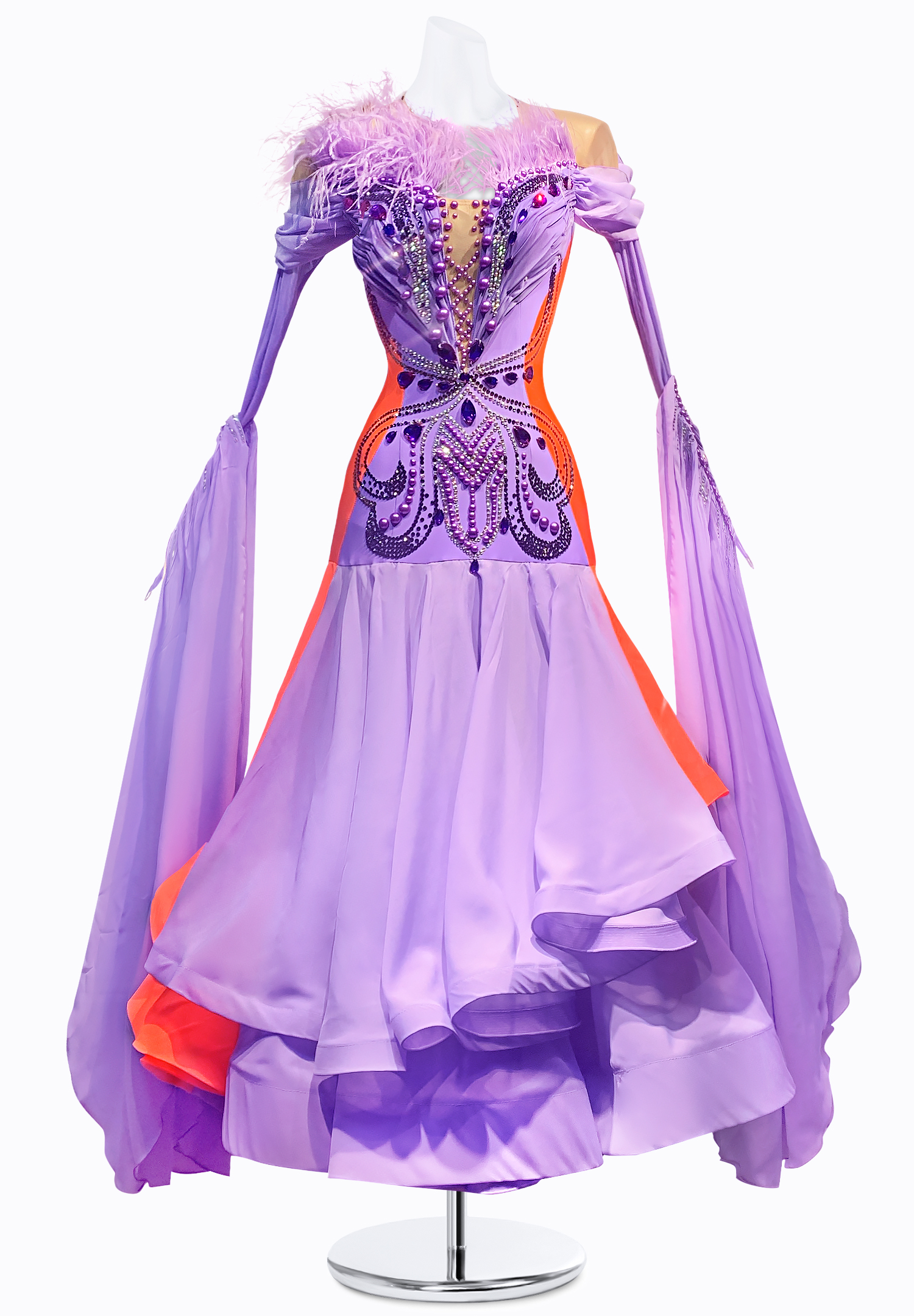 Feather Festival Ballroom Gown PR-B200012