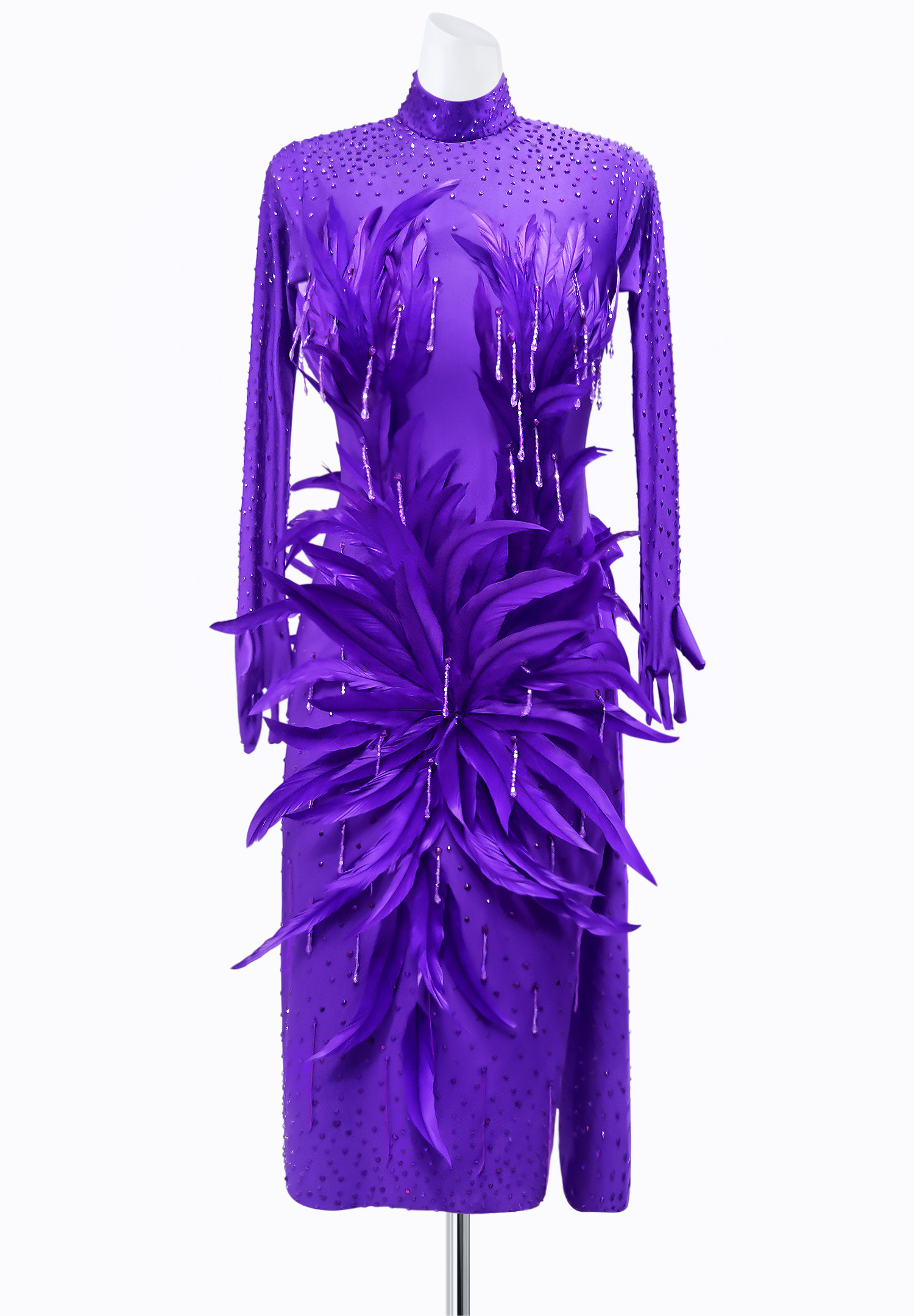 Feather Fusion Latin Dress AM-L3657