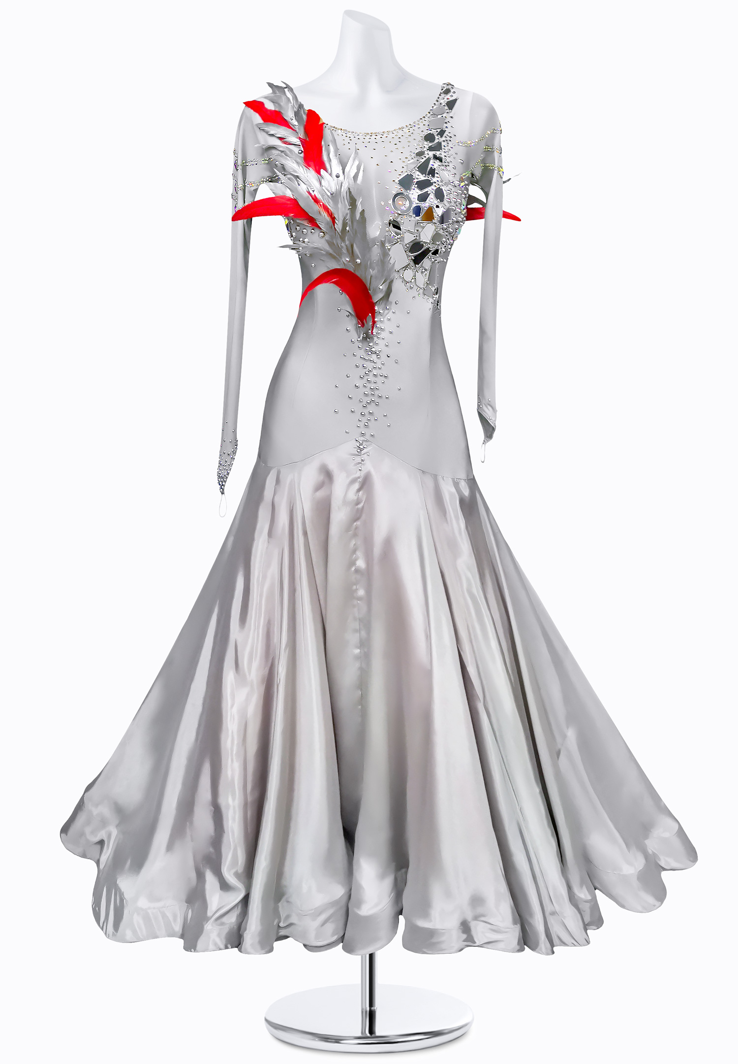 Feather Mist Ballroom Gown AM-B3303