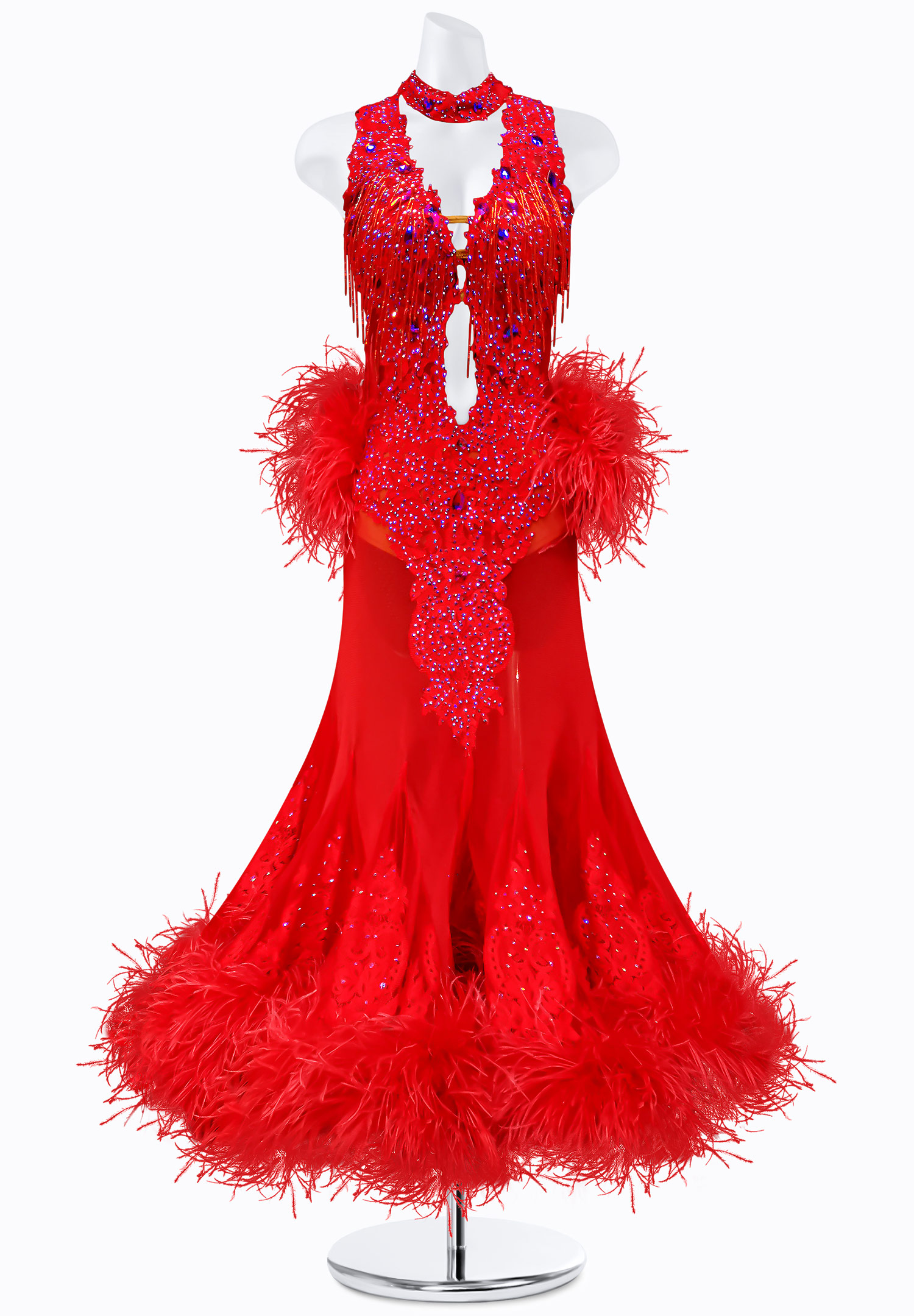 Feather Passion Ballroom Gown AM-B3017