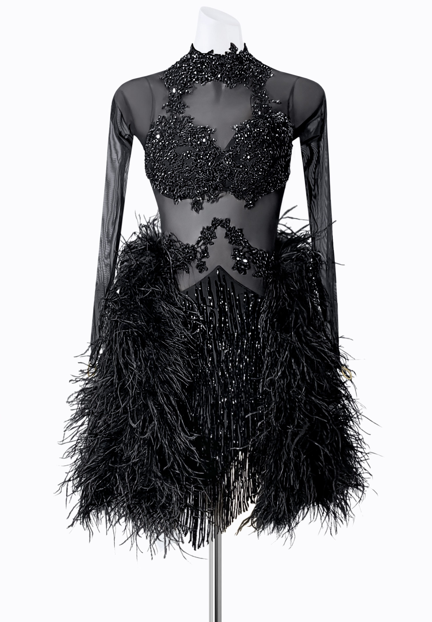 Feather Romance Latin Dress JT-L2210