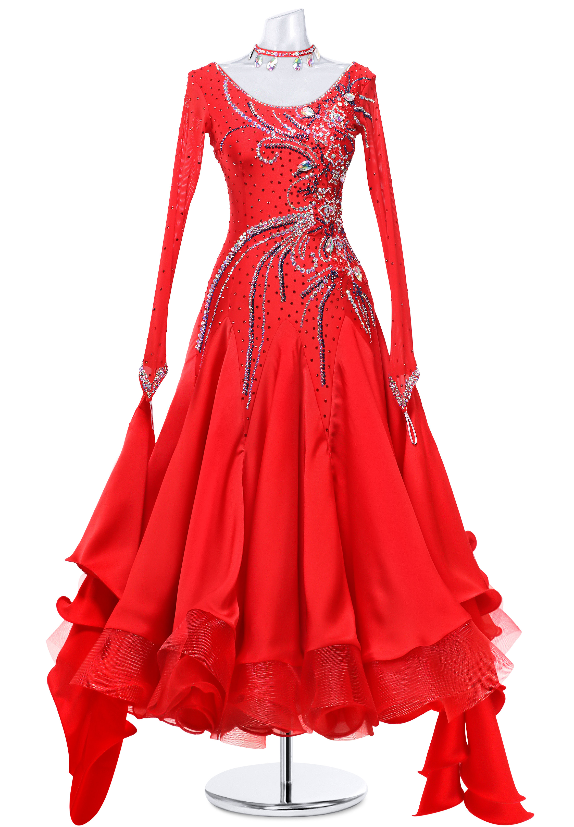 Flowering Twirls Full Length Dress MQ-B264
