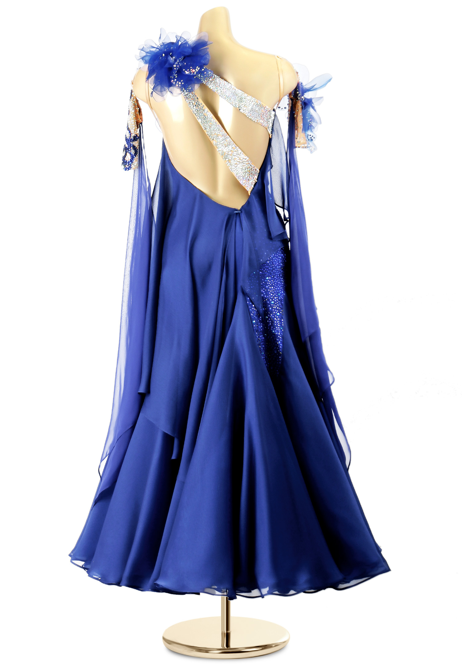 Flowy Stone Embellished Ballroom Smooth Gown PC-WB180061