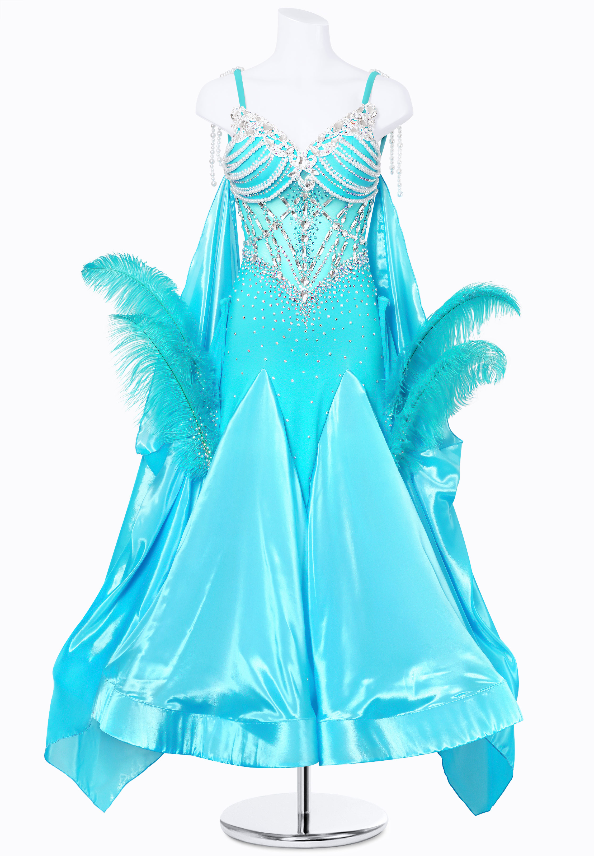 Frosted Pearl Ballroom Gown MF-B0344