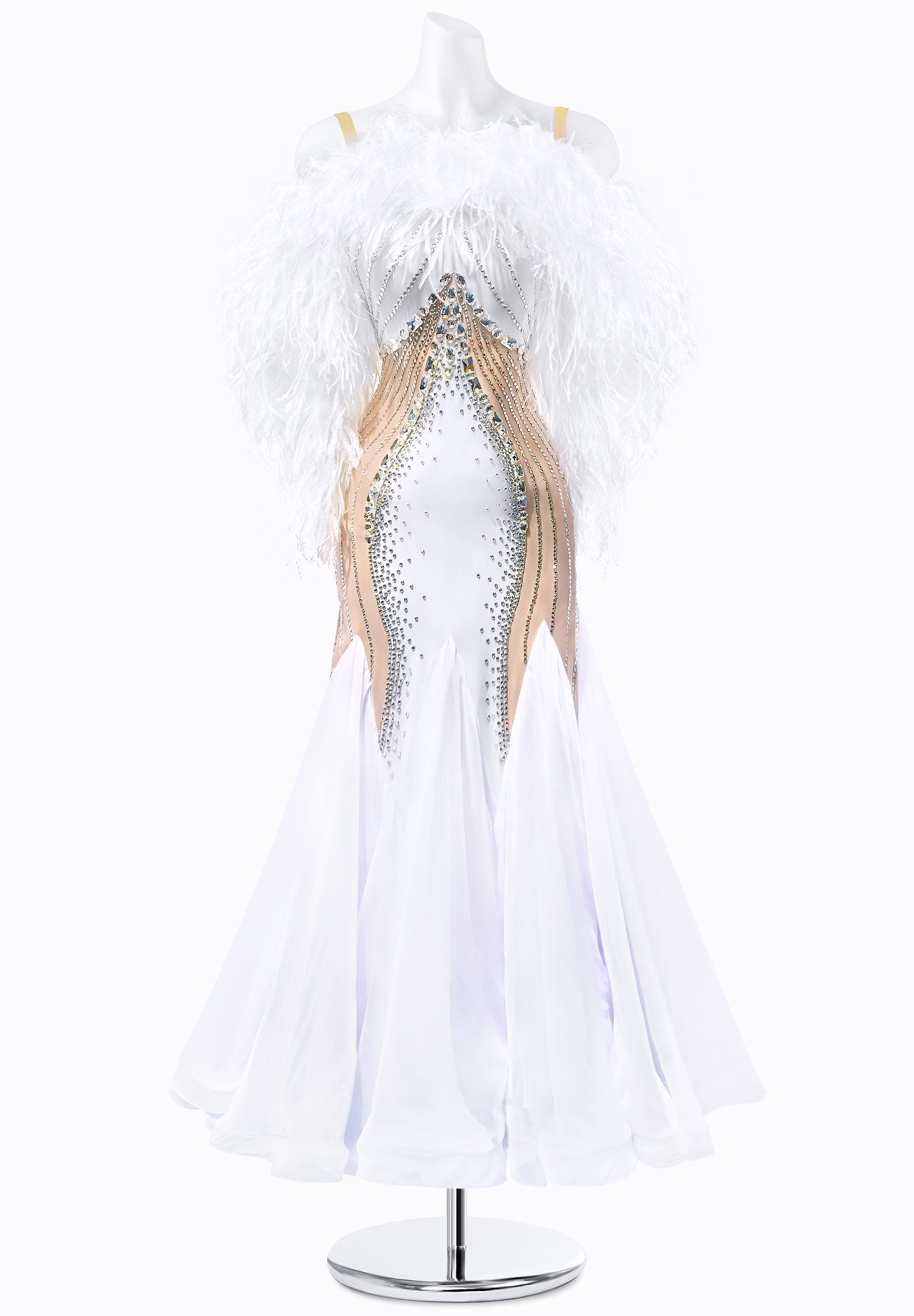 Frozen Feather Ballroom Gown AM-B3346
