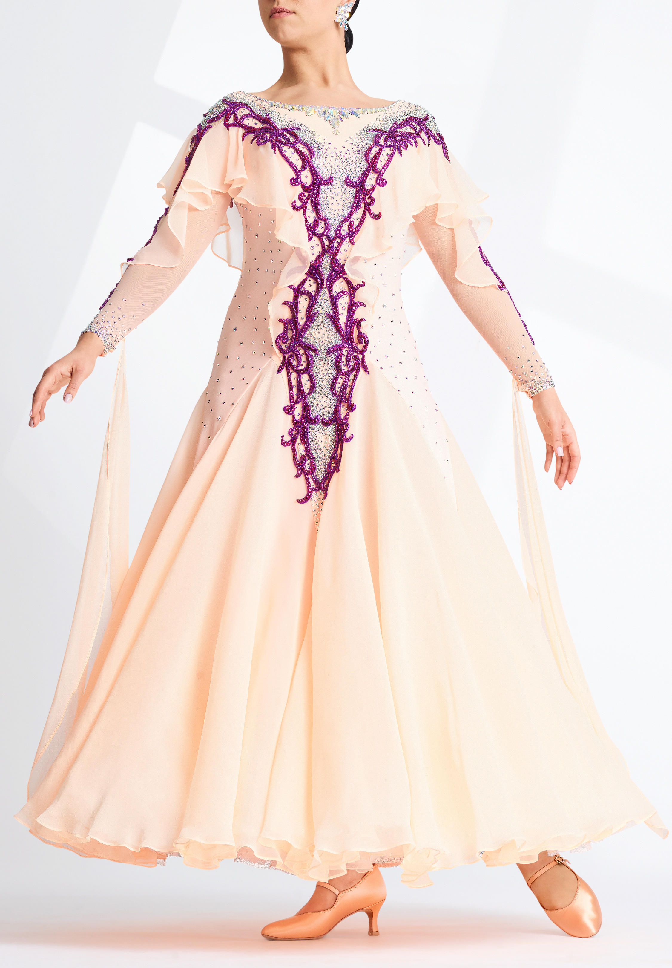 Glisten Stream Flowy Ballroom Dress PC-WB21127