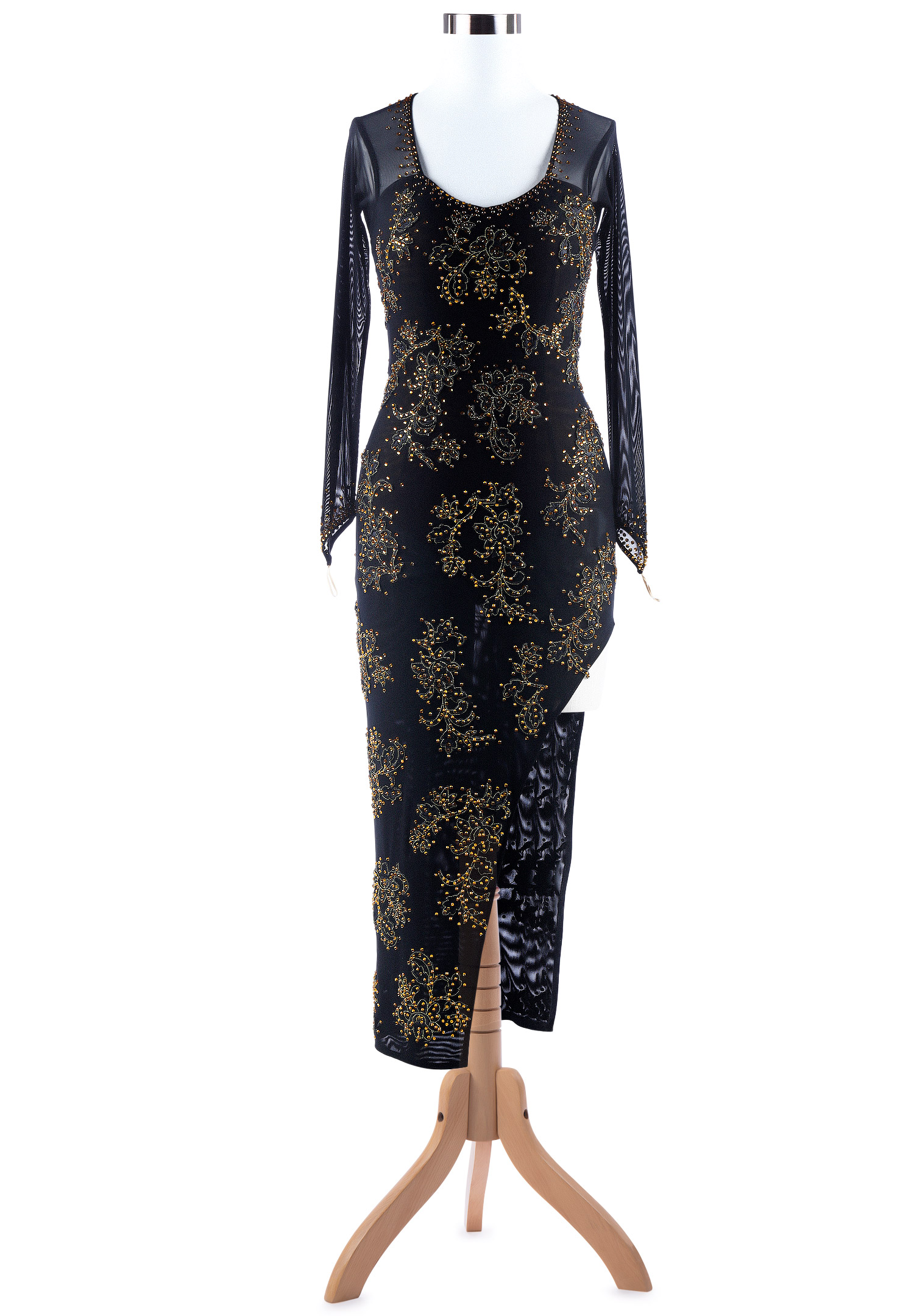 Glittering Floral Asymmterical Latin Rhythm Performance Dress VN-L5271