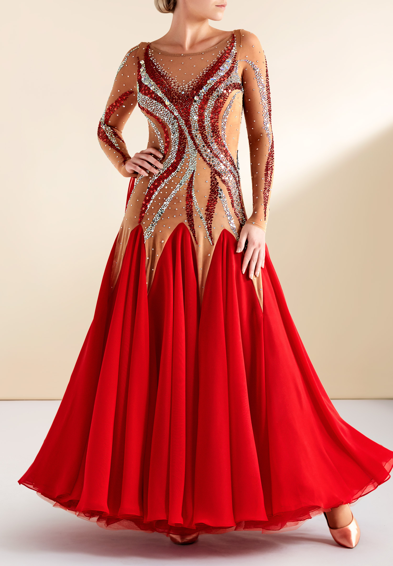 Harmony Crystal Ballroom Smooth Gown PC-BSMD-041