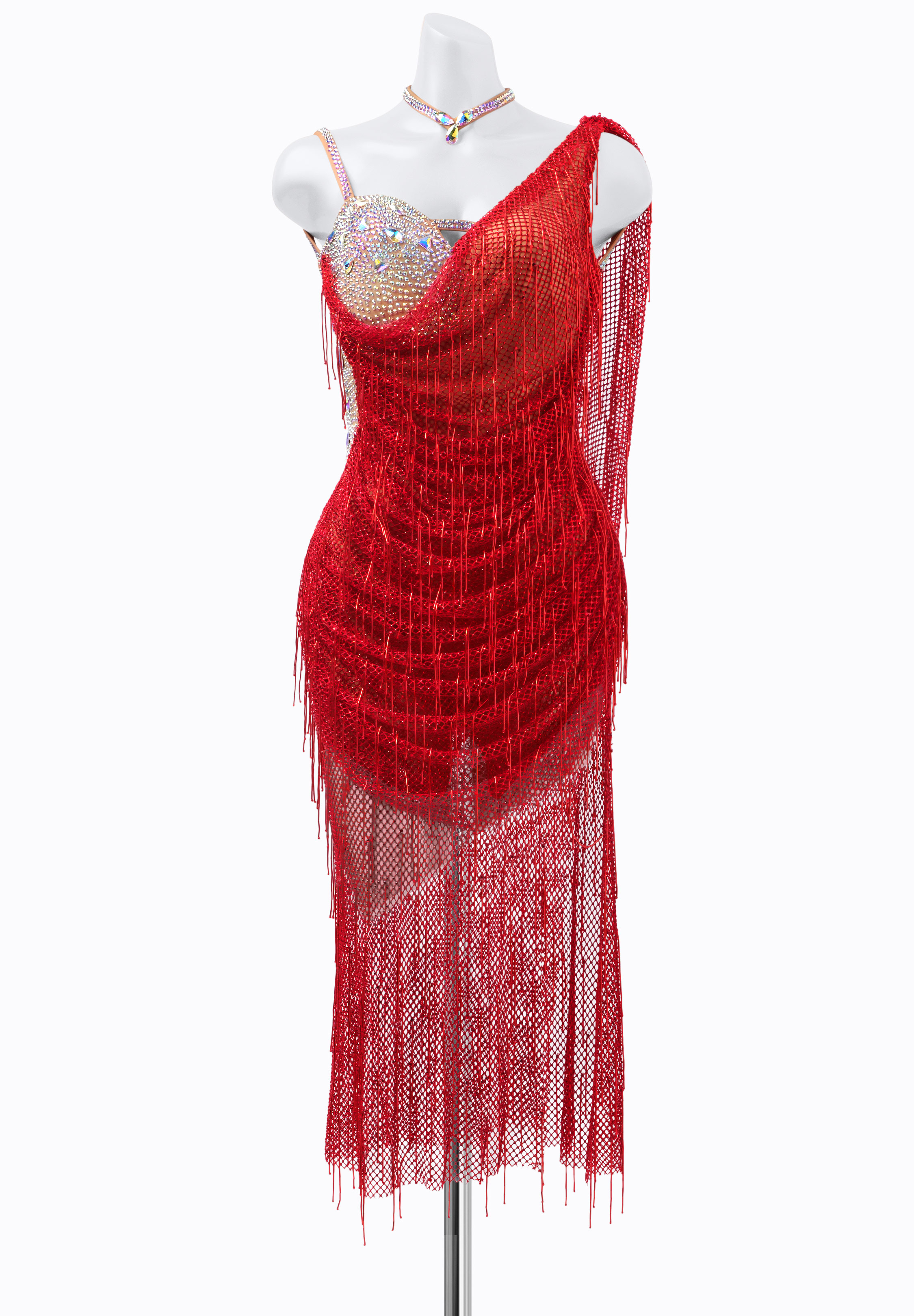 Heartbeat Mesh Latin Dress PR-L225219