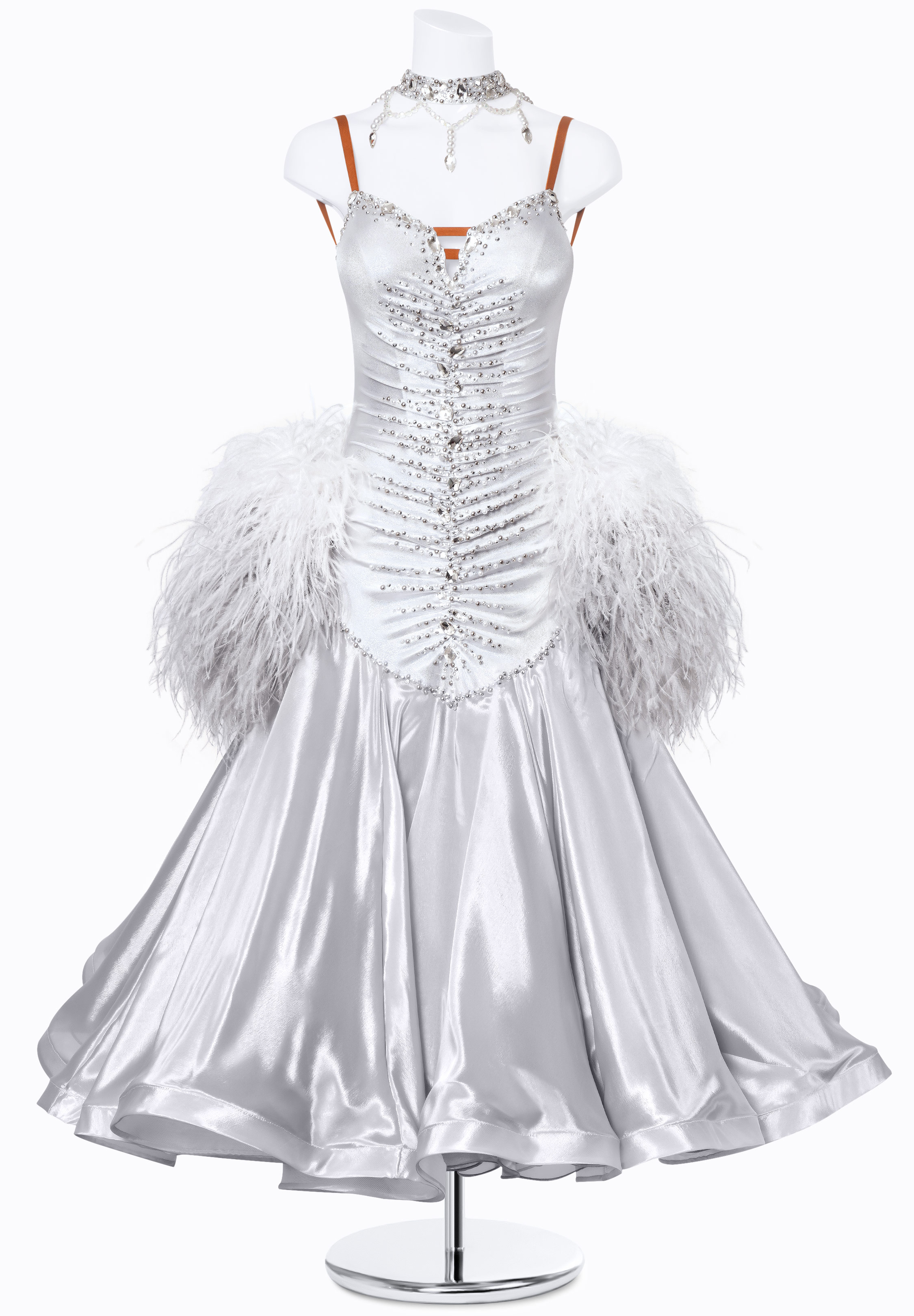 Icy Ruched Ballroom Gown MF-B0351