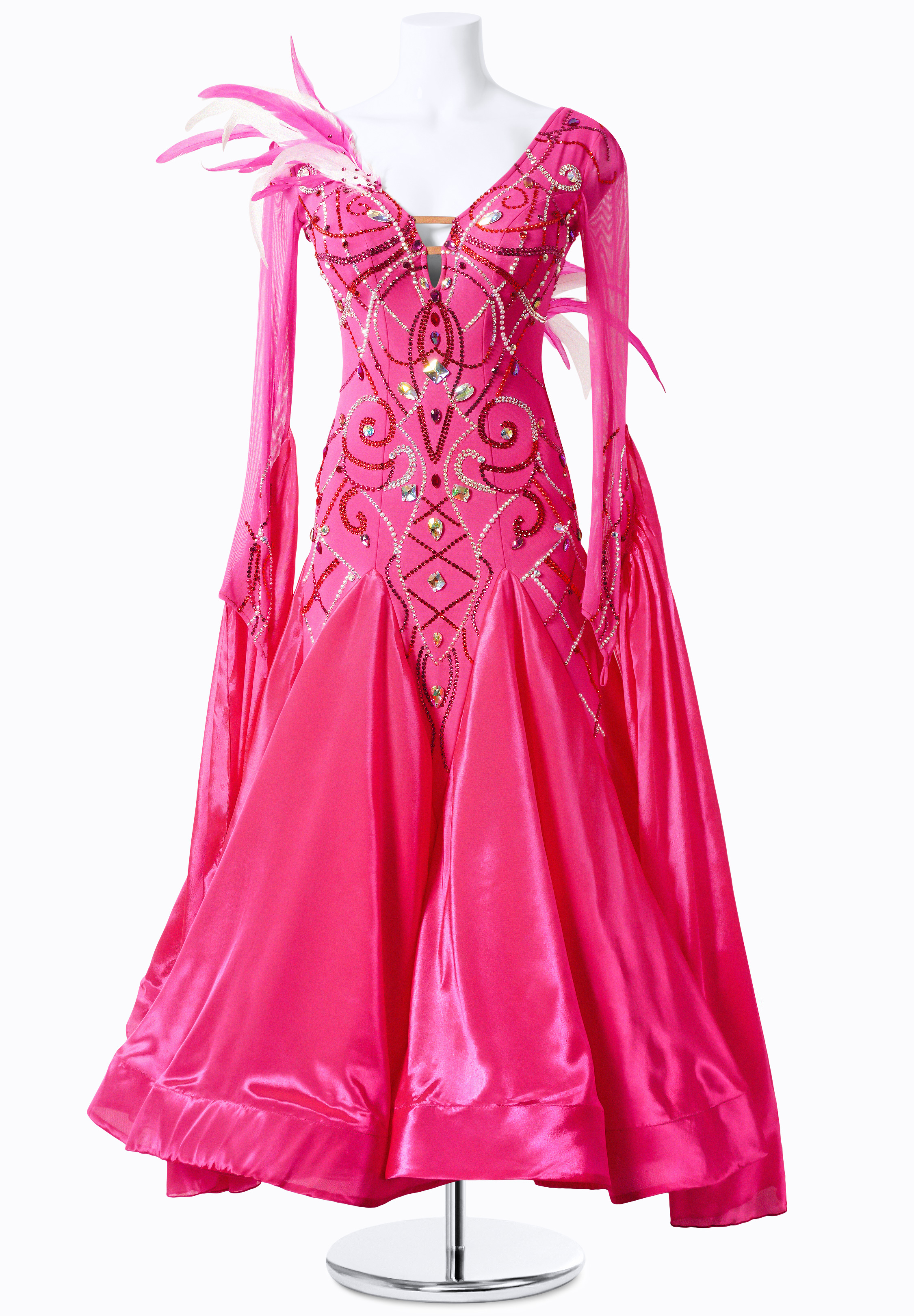 Interlaced Crystal Pattern Ballroom Gown MF-B0061