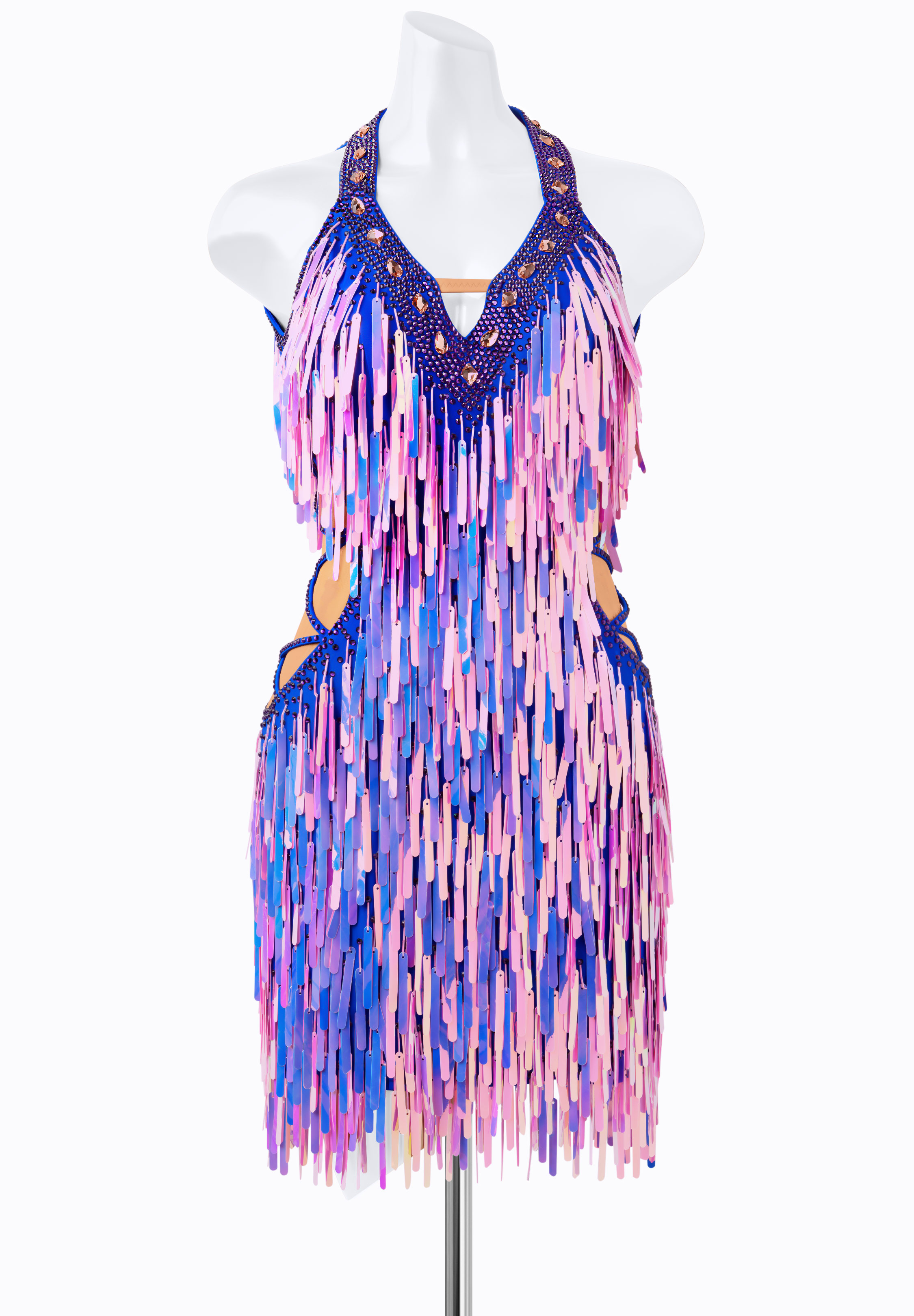 Iridescent Fringe Latin Dress PR-L215079A