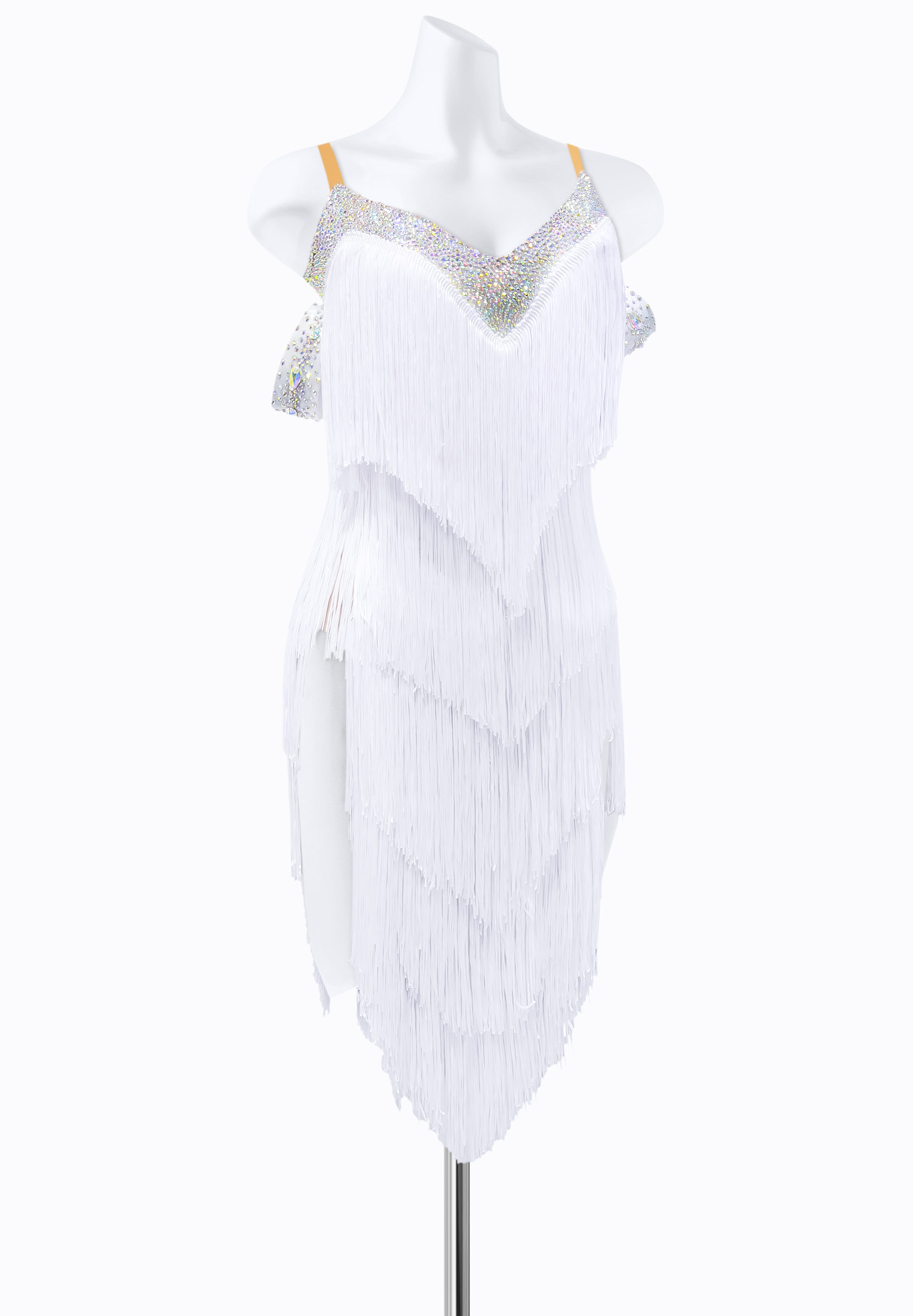 Luminous Fringe Latin Dress AM-L3623