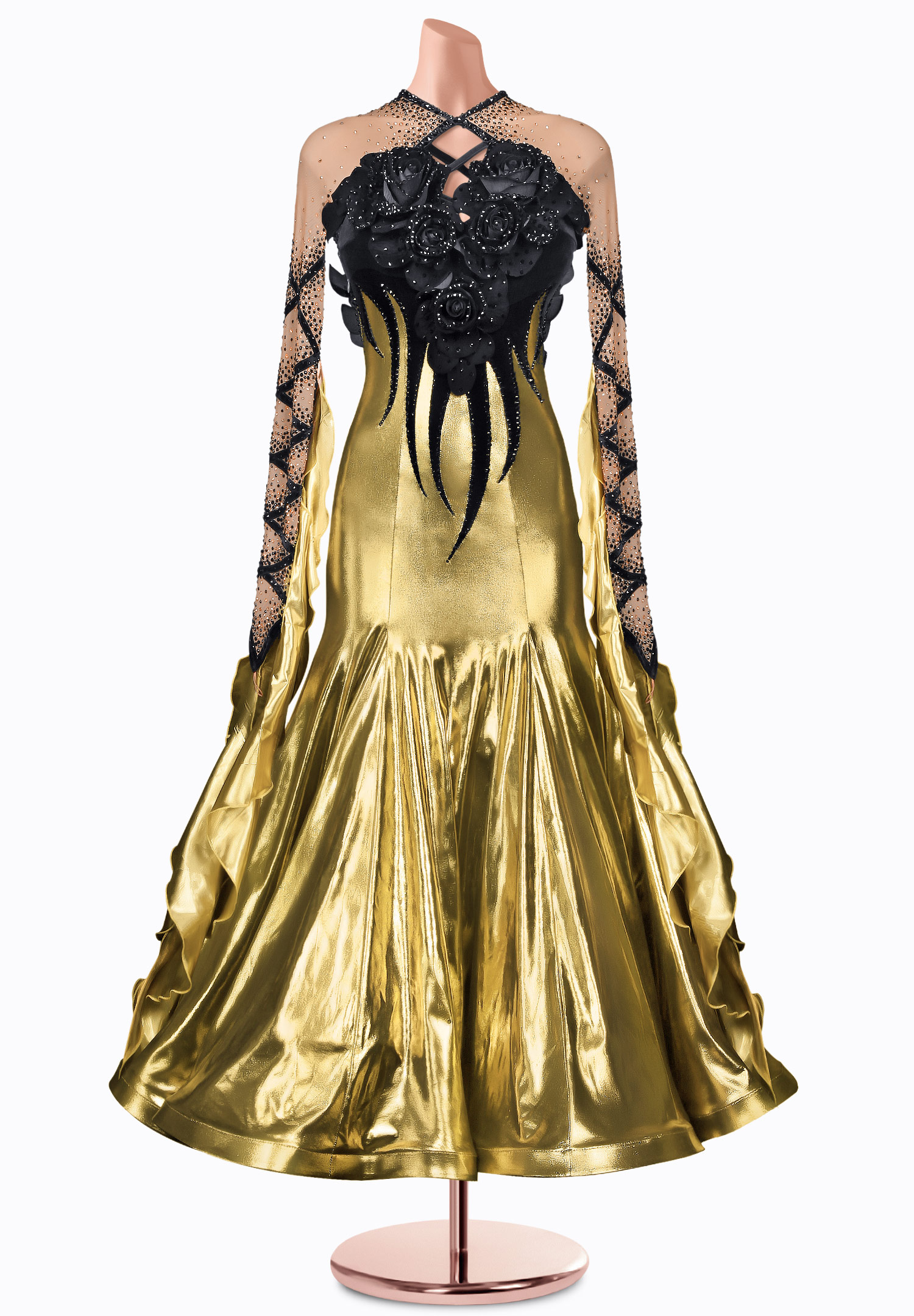 Metallic Embrace Ballroom Gown TID-BM1069