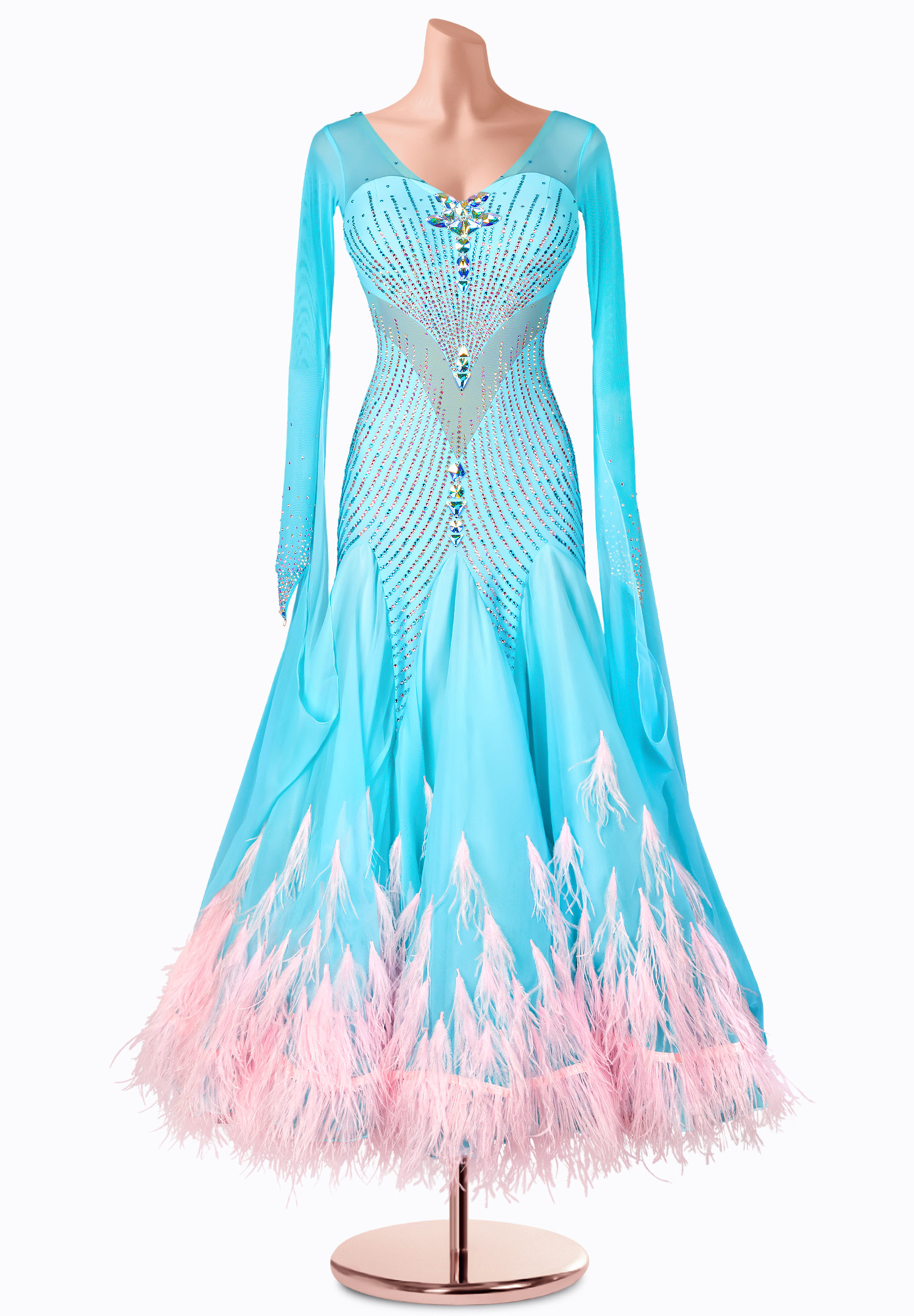 Icy Flame Ballroom Gown TID-BM0363