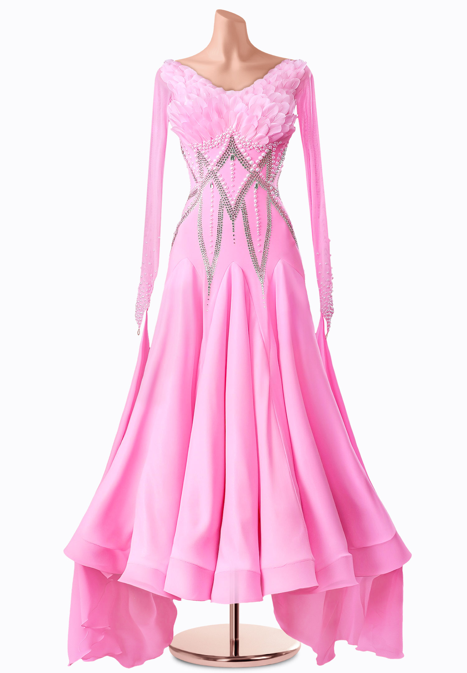 Soft Feather Ballroom Gown TID-BM0538